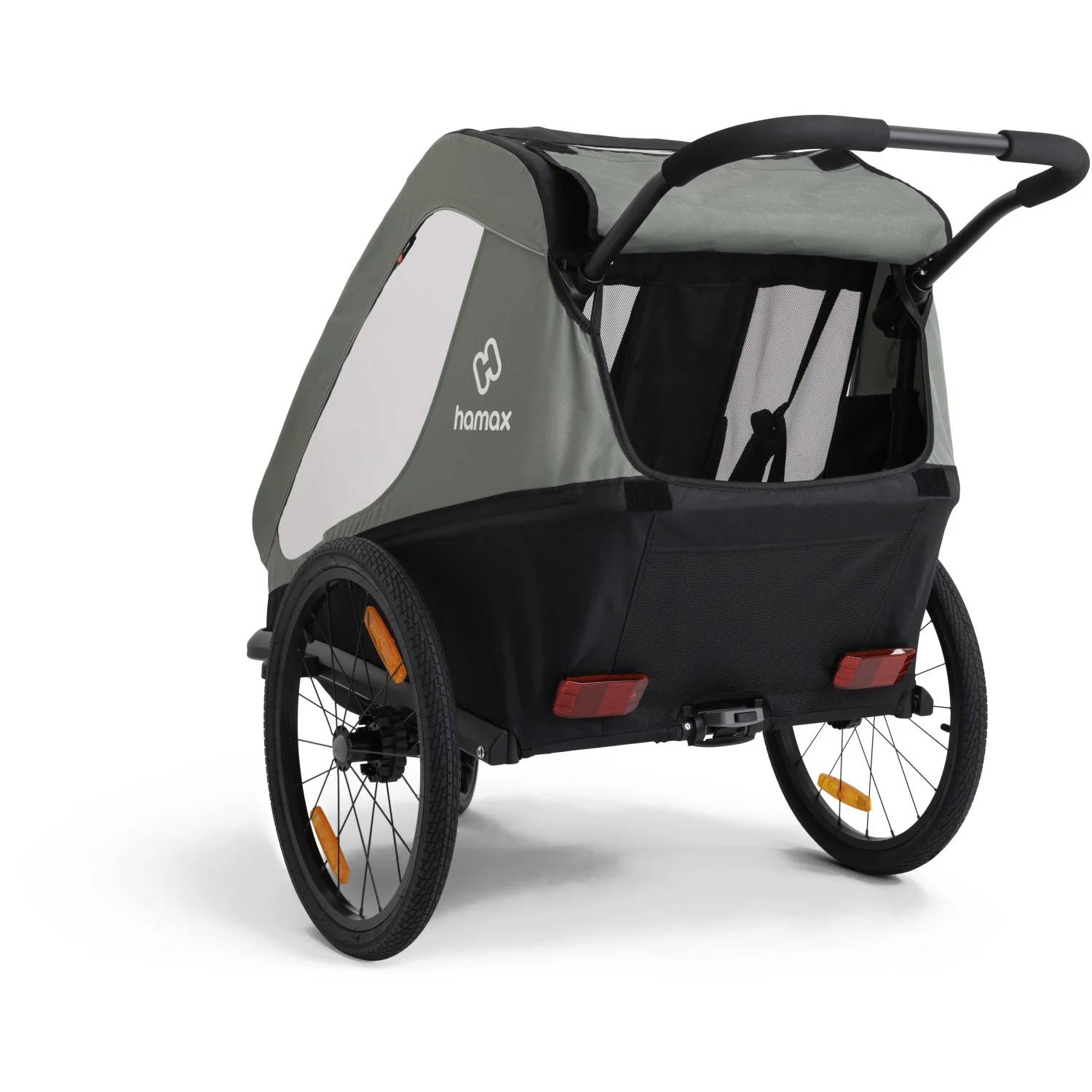 Hamax Cykelanhænger Traveller Dobbelt Khaki Green/Black - Image 8