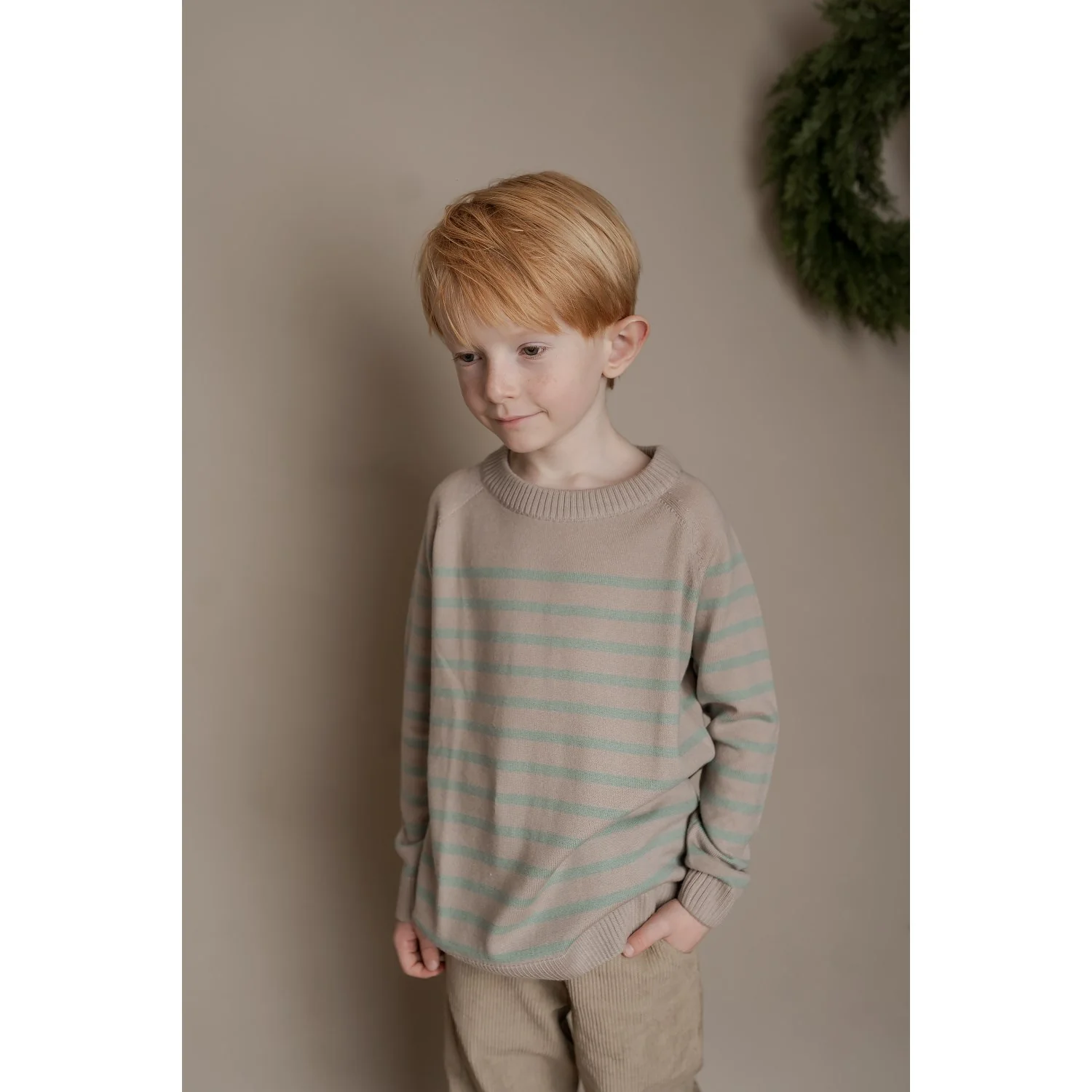 Hanevild Cream Oatmeal Bertil Bluse, Merino Uld - Image 2