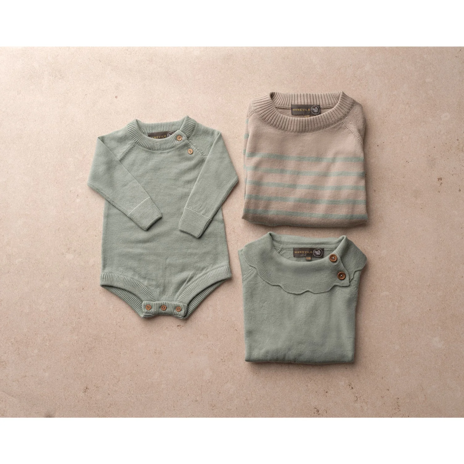 Hanevild Cream Oatmeal Bertil Bluse, Merino Uld - Image 7