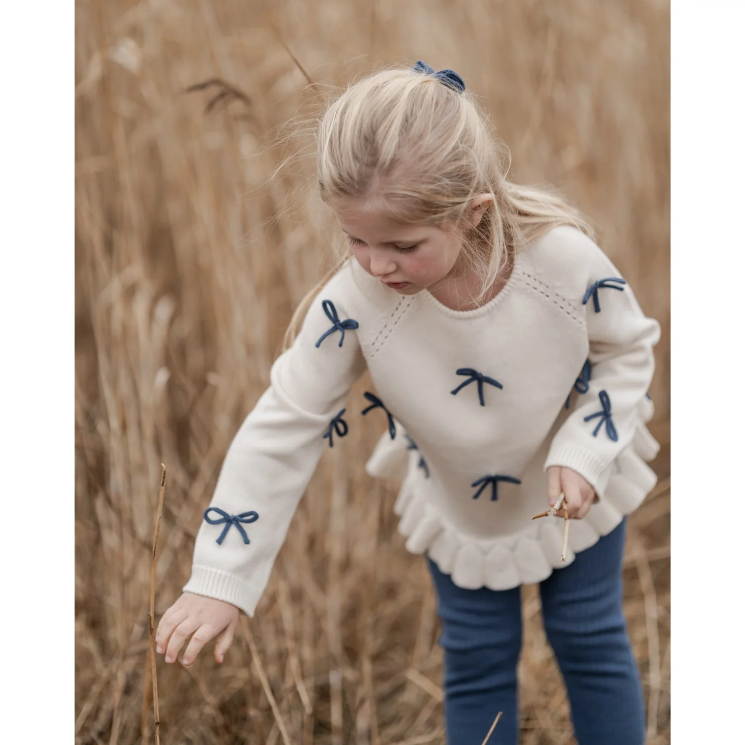 Hanevild Ivory More Bows Sweater - Image 8