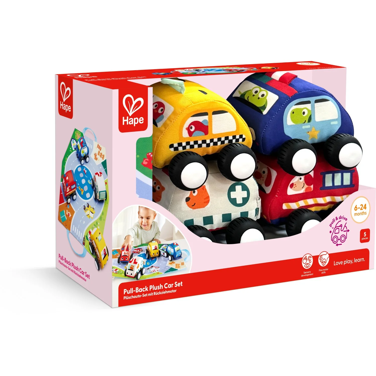 Hape Pull-Back Plys Bilsæt - Image 10