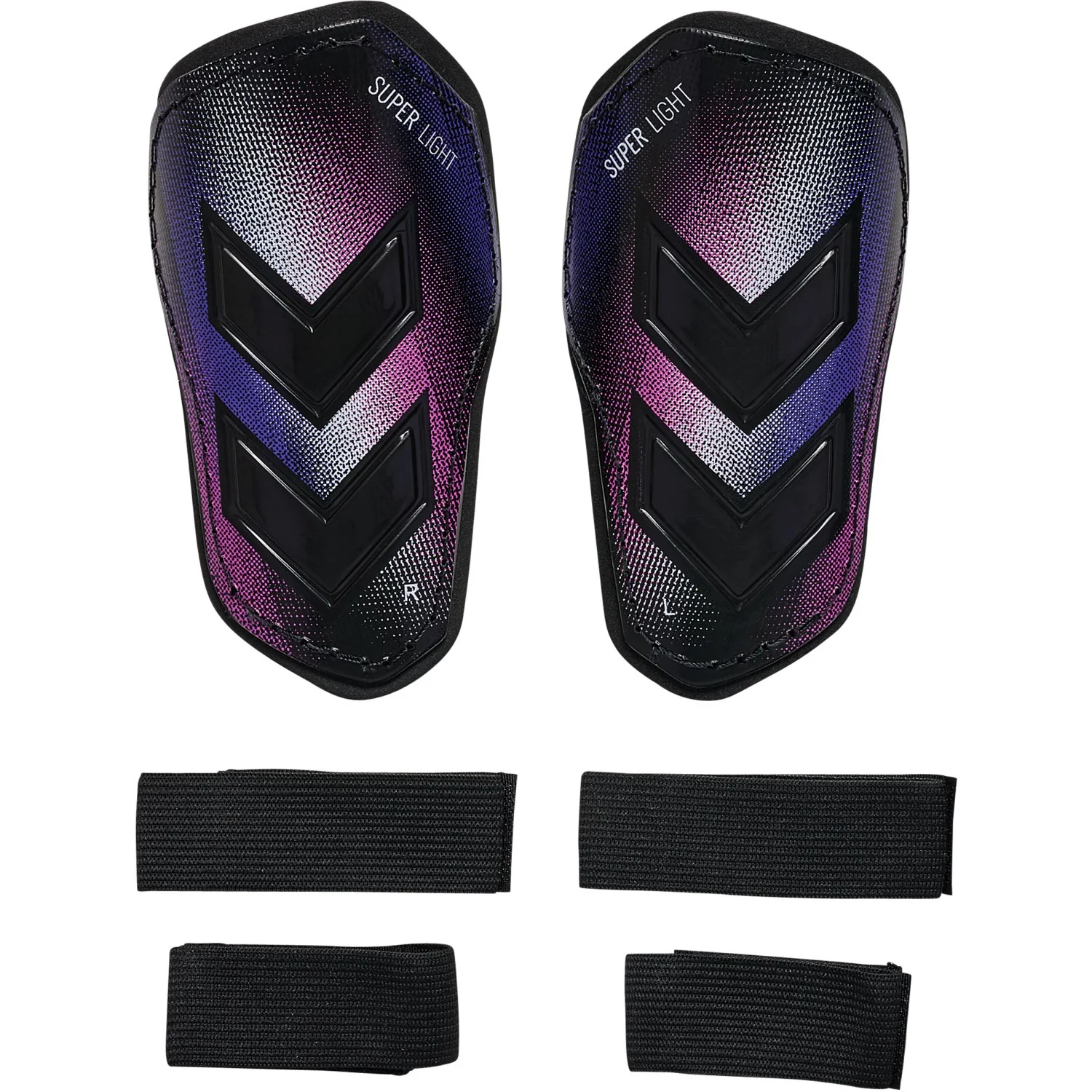 Hummel Black/Blue/Pink Skinnebensbeskytter Super Light