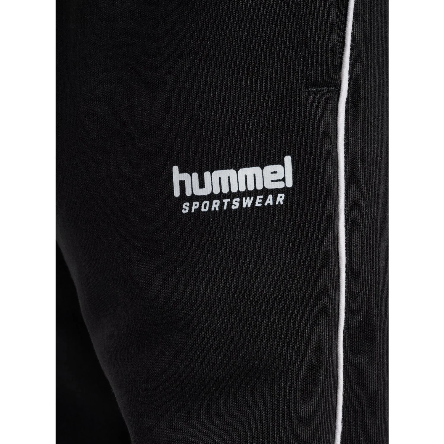 Hummel Black Jr Loose Sweatpant Piping - Image 2
