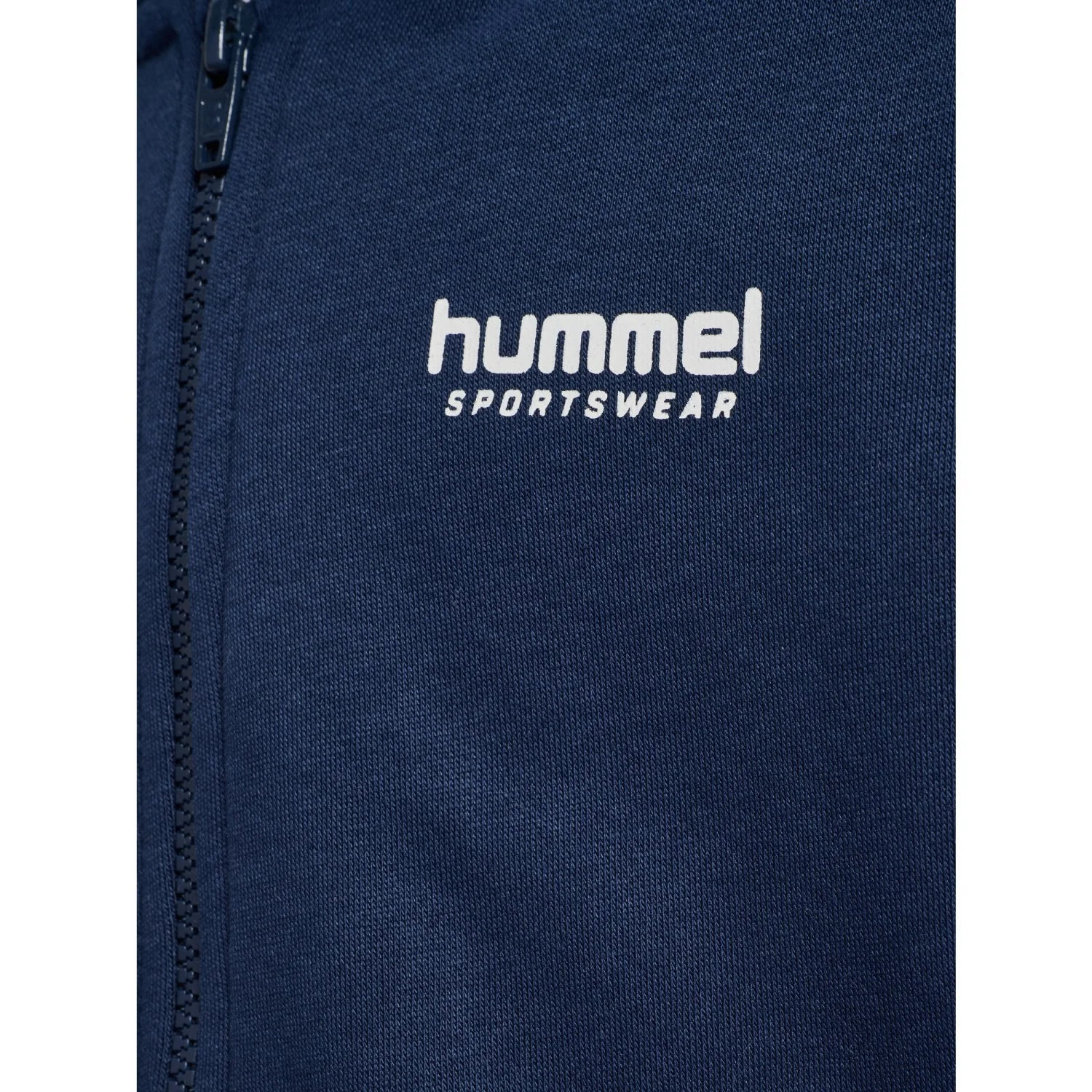 Hummel Dress Blues/Faded Denim Jr Loose Blocked Zip Hættetrøje - Image 2