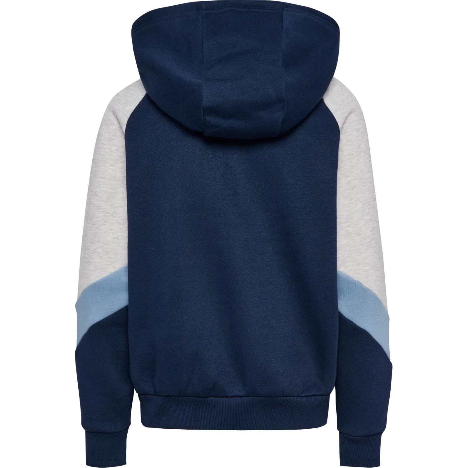 Hummel Dress Blues/Faded Denim Jr Loose Blocked Zip Hættetrøje - Image 4