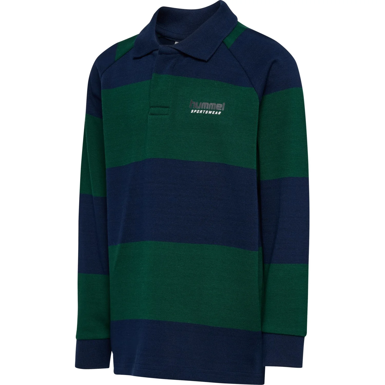 Hummel Dress Blues Jr Loose Striped Polo L/S - Image 3