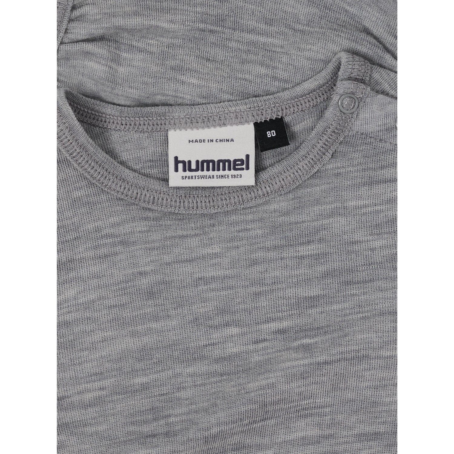 Hummel Grey Melange Mini Uld Rib Body L/S - Image 2