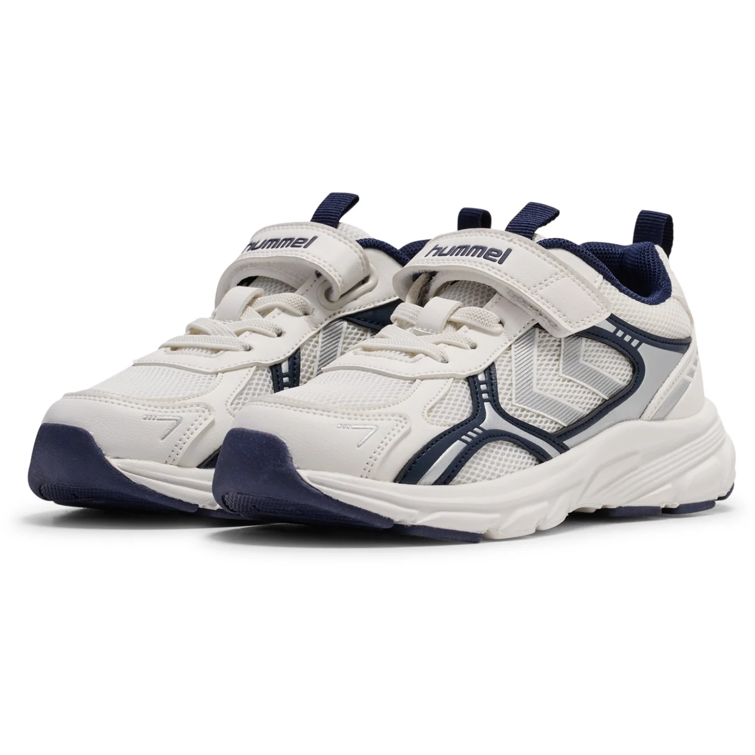 Hummel White/Navy Effort One Vc Jr Sneakers - Image 2