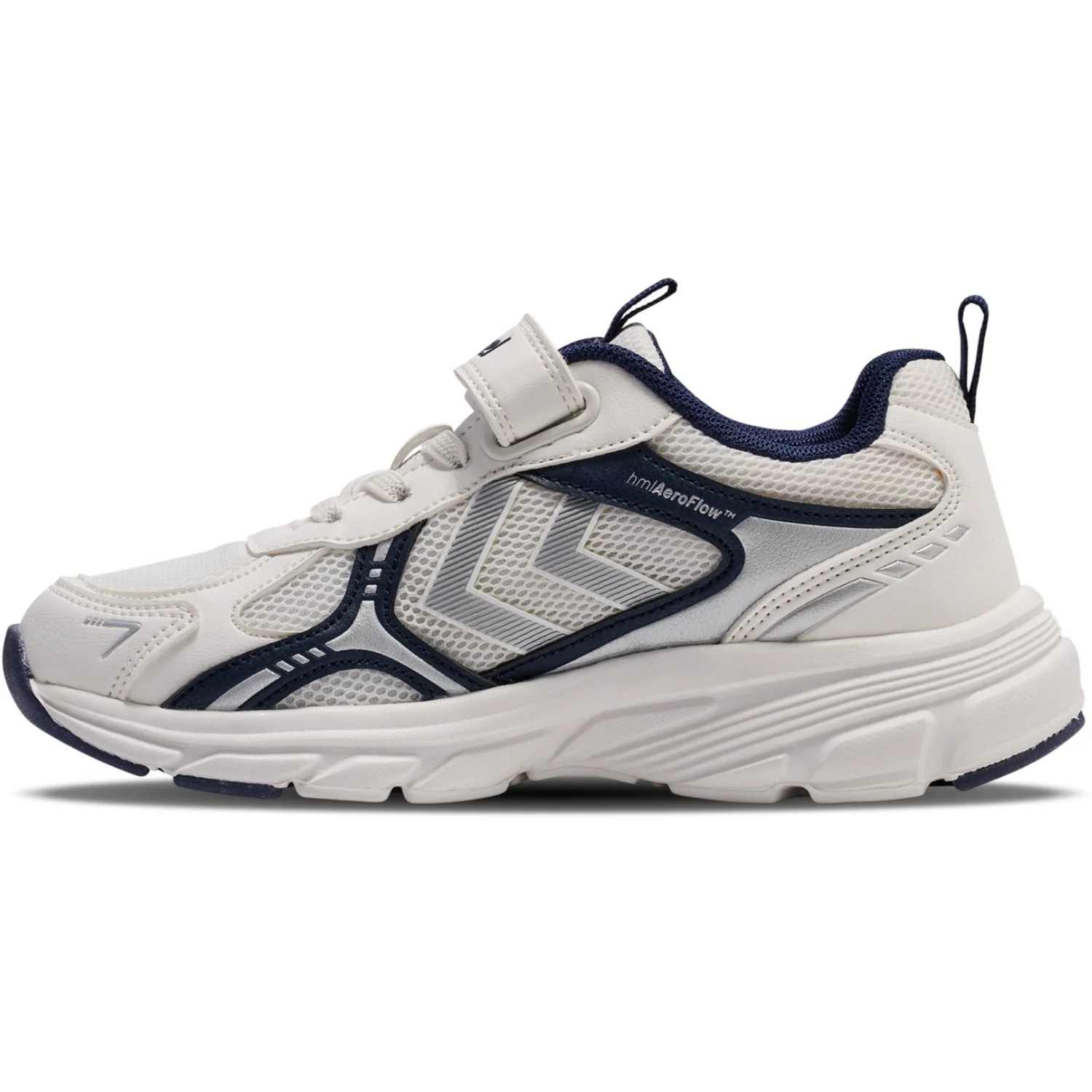 Hummel White/Navy Effort One Vc Jr Sneakers - Image 5