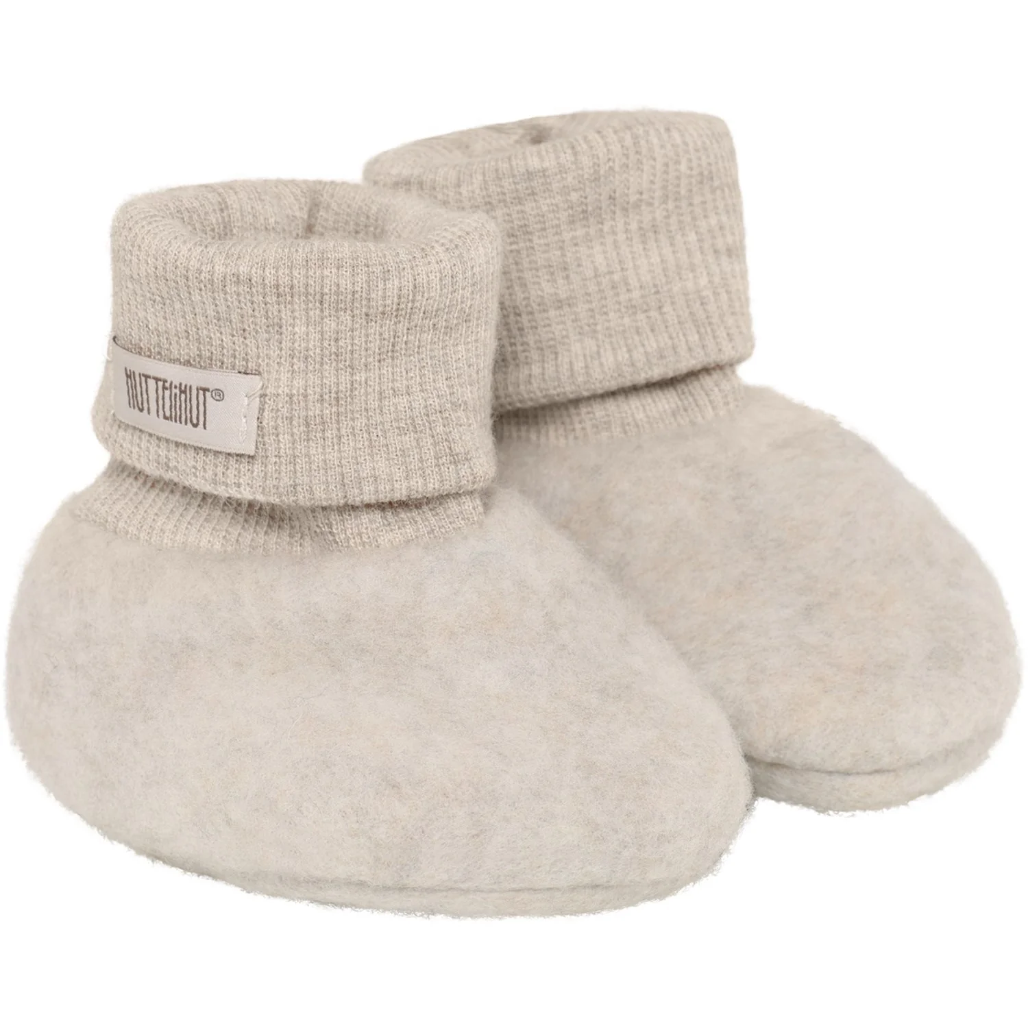 Huttelihut Camel Melange Footies Uld Fleece