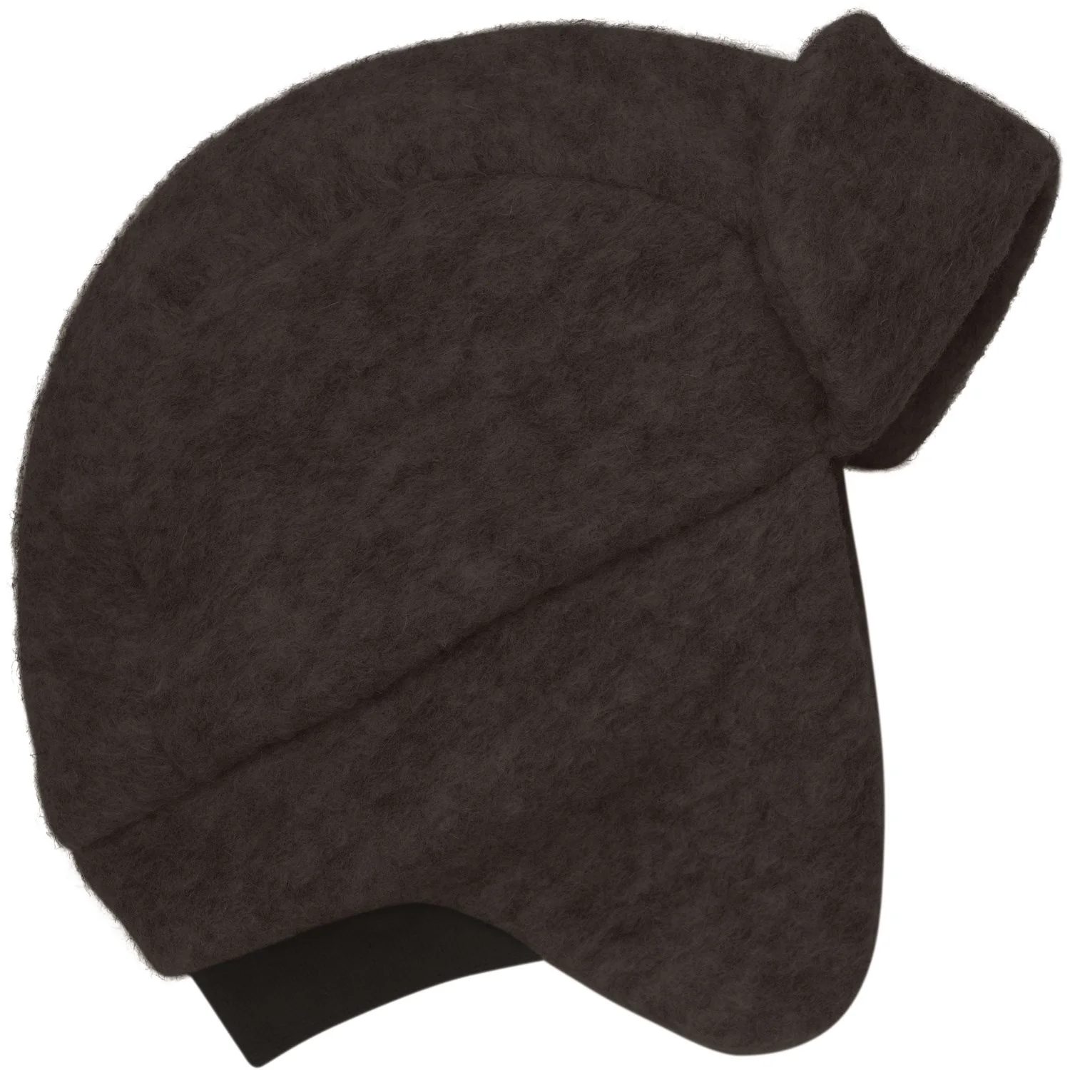 Huttelihut Dark Brown Melange Hue Uld W. Velour Lining - Image 3