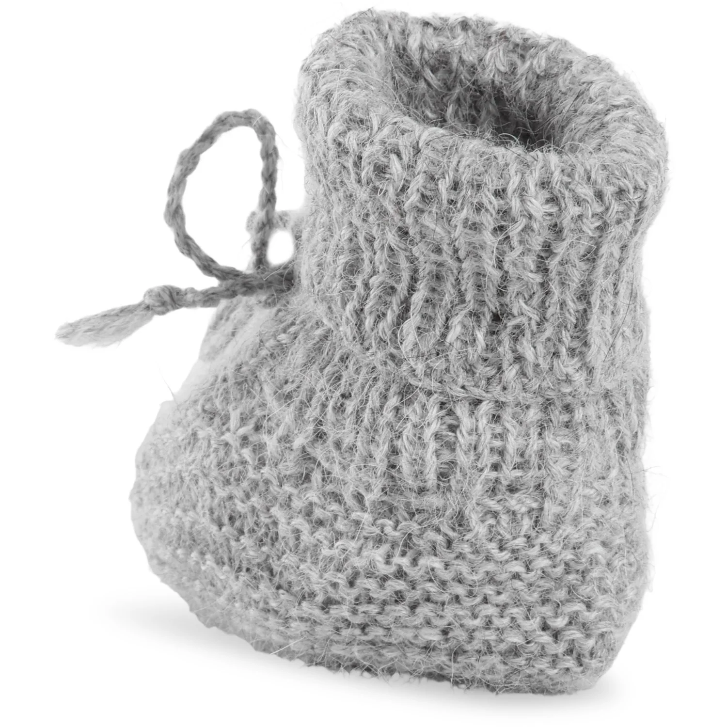 Huttelihut Medium Grey Melange Futter Alpaca Uld Strik - Image 3