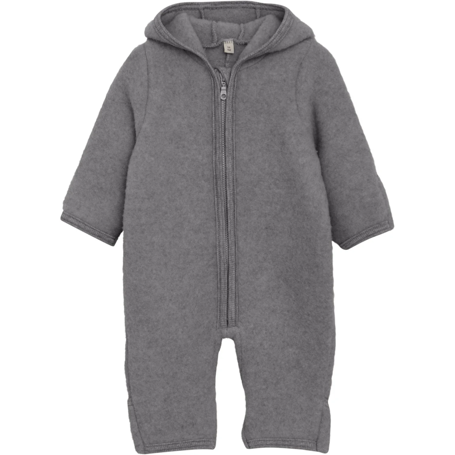 Huttelihut Medium Grey Melange Køredragt Ears Uld Fleece