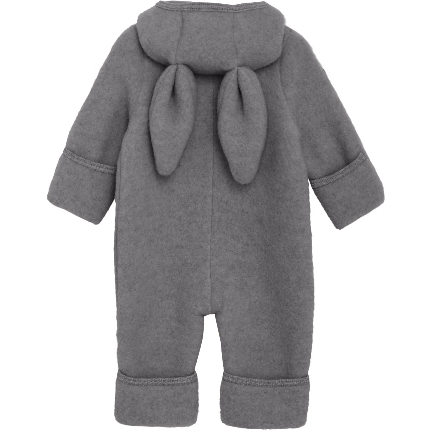 Huttelihut Medium Grey Melange Køredragt Ears Uld Fleece - Image 2