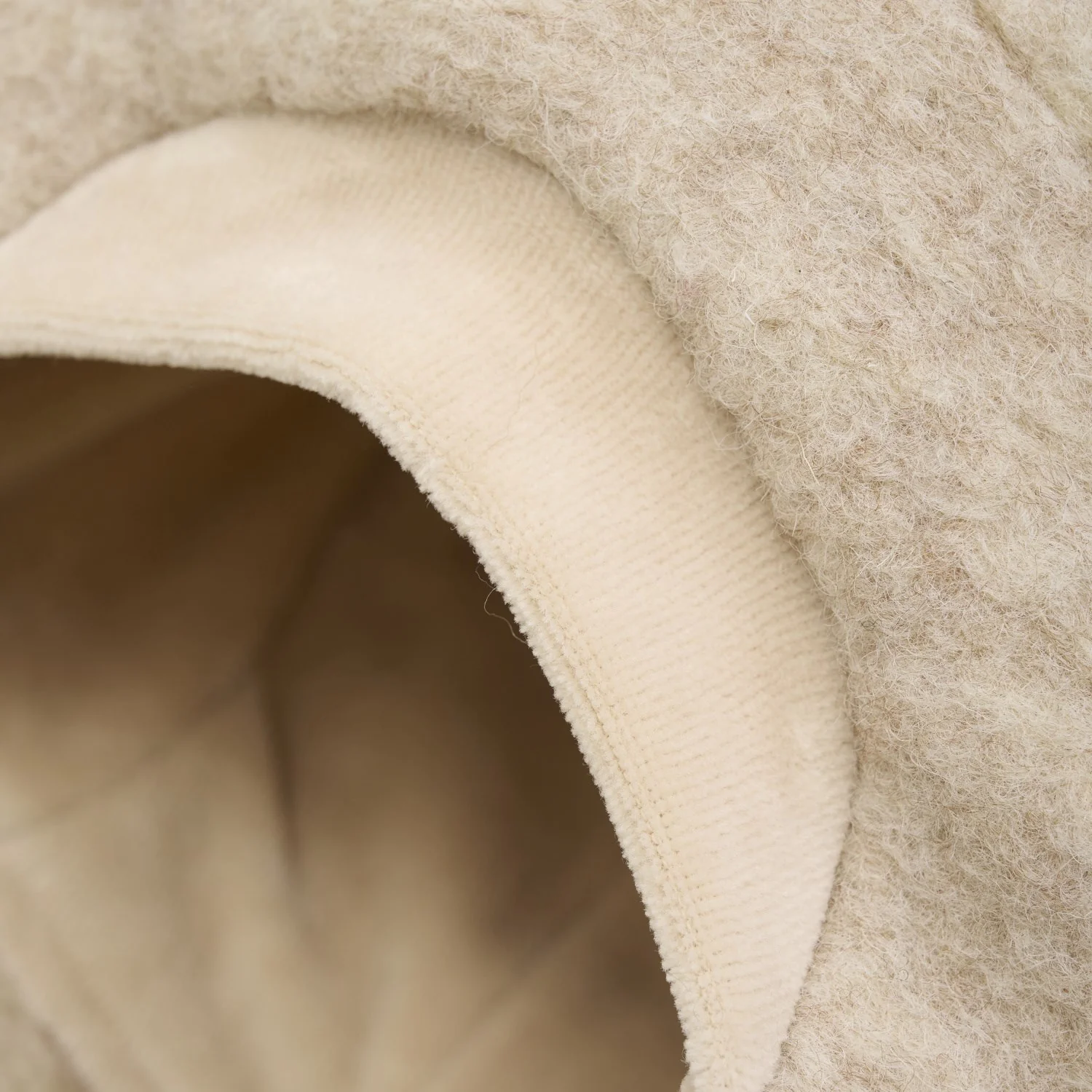 Huttelihut Sand Melange Hue Uld W. Velour Lining - Image 2