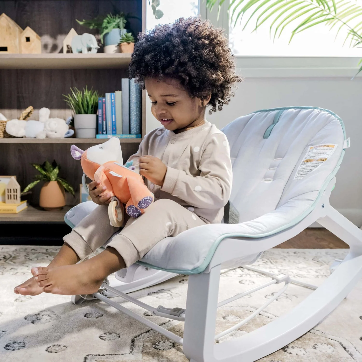 Ingenuity Grey Keep Cozy™ Grow With Me Rocking Seat - Weaver™ Baby Vippestol - Image 6