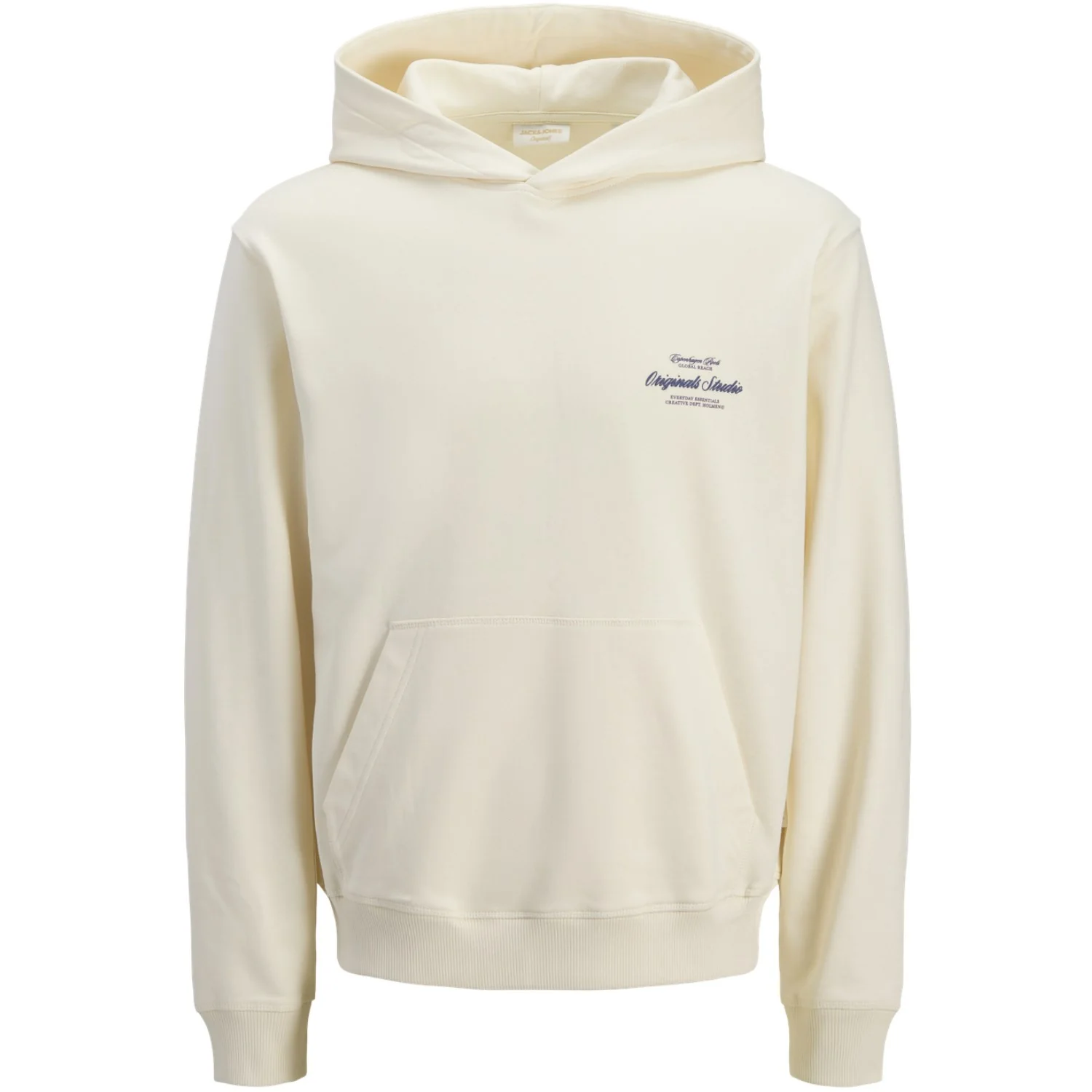 Jack & Jones Junior Antique White Jornorrebro Typo Back Sweat Hætte Sn Jnr - Image 2