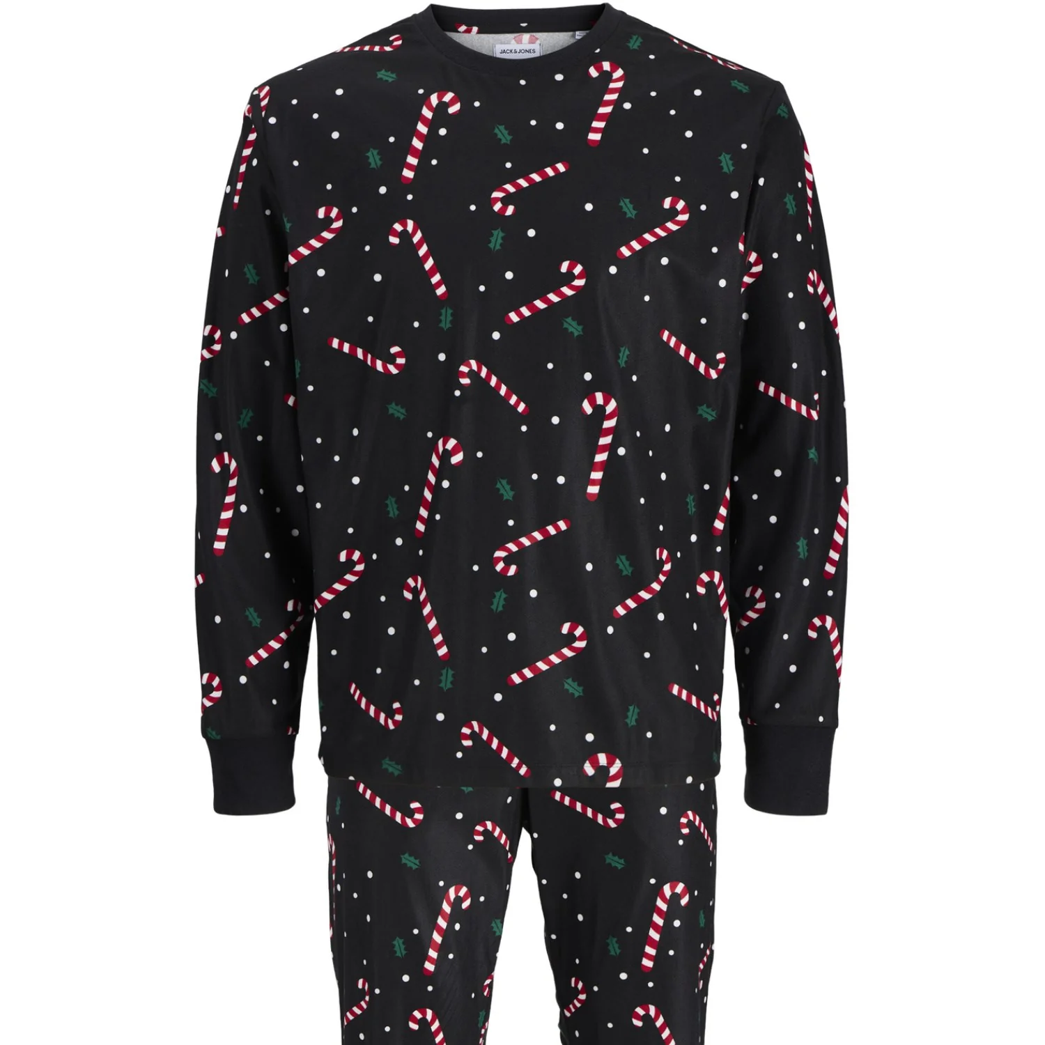 Jack & Jones Junior Jule Lounge Sæt Black Candy Cane - Image 2