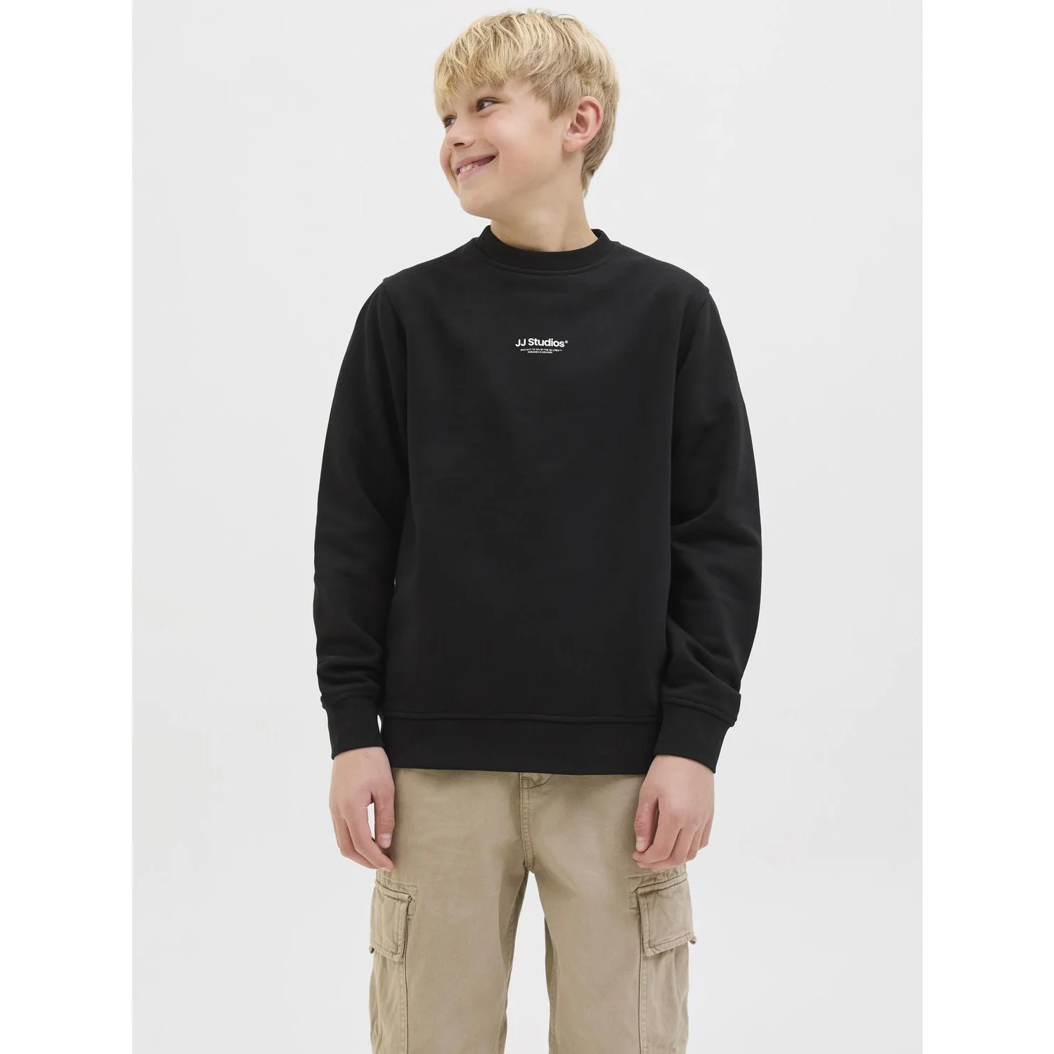 Jack & Jones Junior Black Jjesoho Sweat Crew Neck Sn Jnr - Image 2
