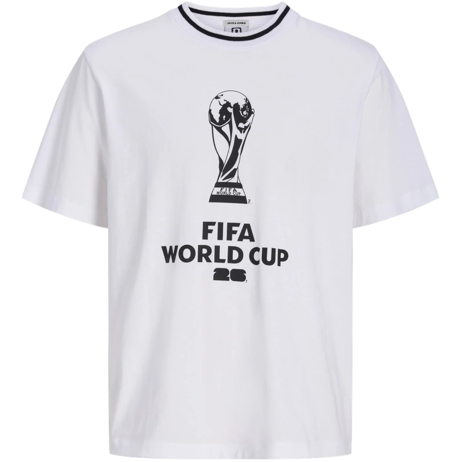Jack & Jones Junior Bright White Jorfifa Tee Ss Crew Neck Styd Aw25 Jnr