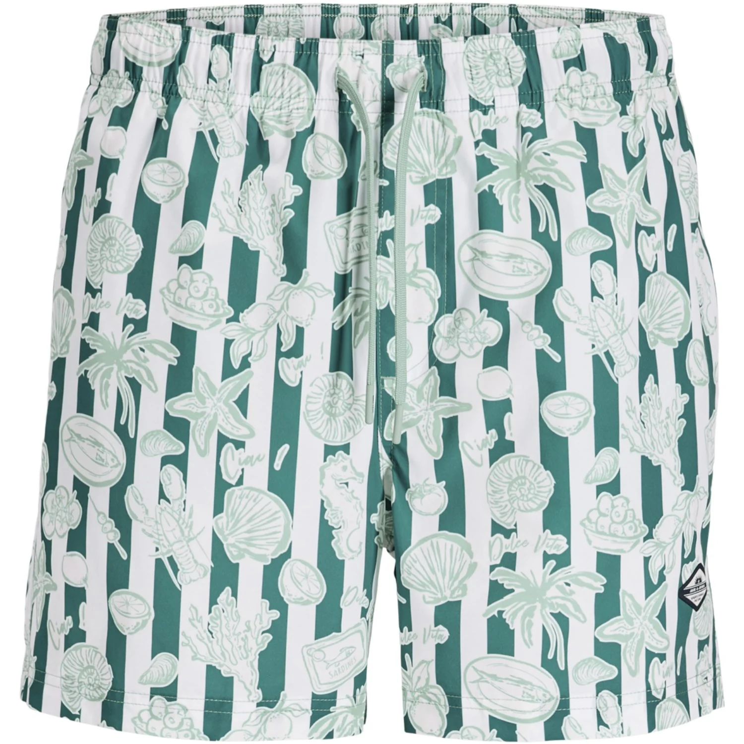 Jack & Jones Junior Granite Green Jpstmaui Vibes Novelty AOP Swim Sh Jnr