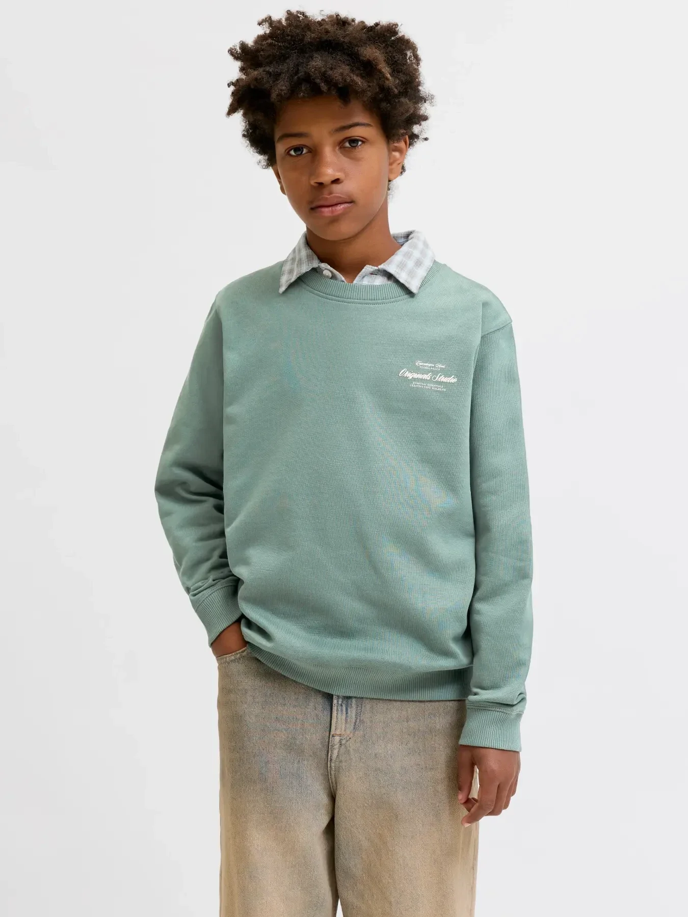 Jack & Jones Junior Laurel Wreath Jornorrebro Typo Back Sweat Cn Jnr - Image 3