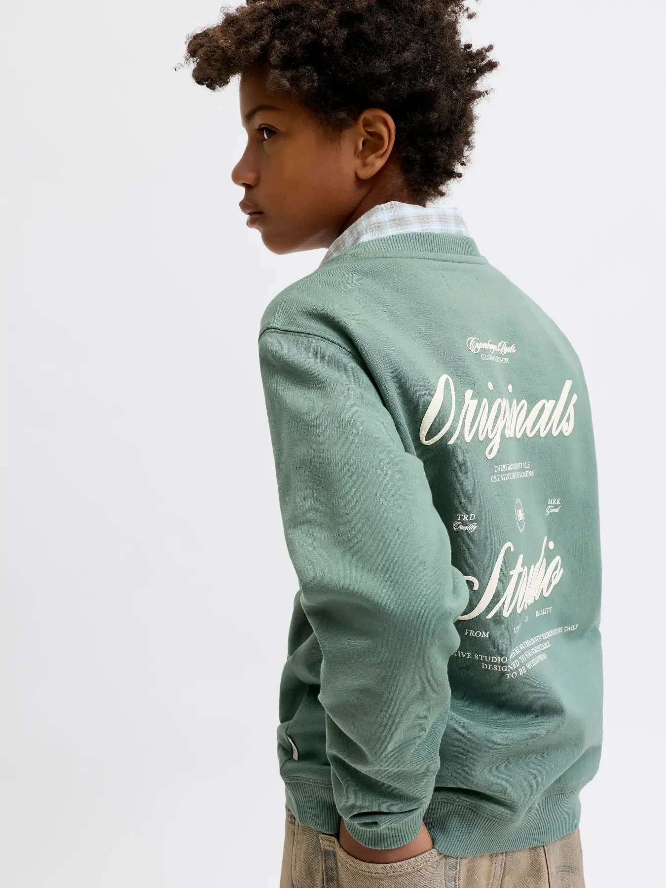 Jack & Jones Junior Laurel Wreath Jornorrebro Typo Back Sweat Cn Jnr - Image 4