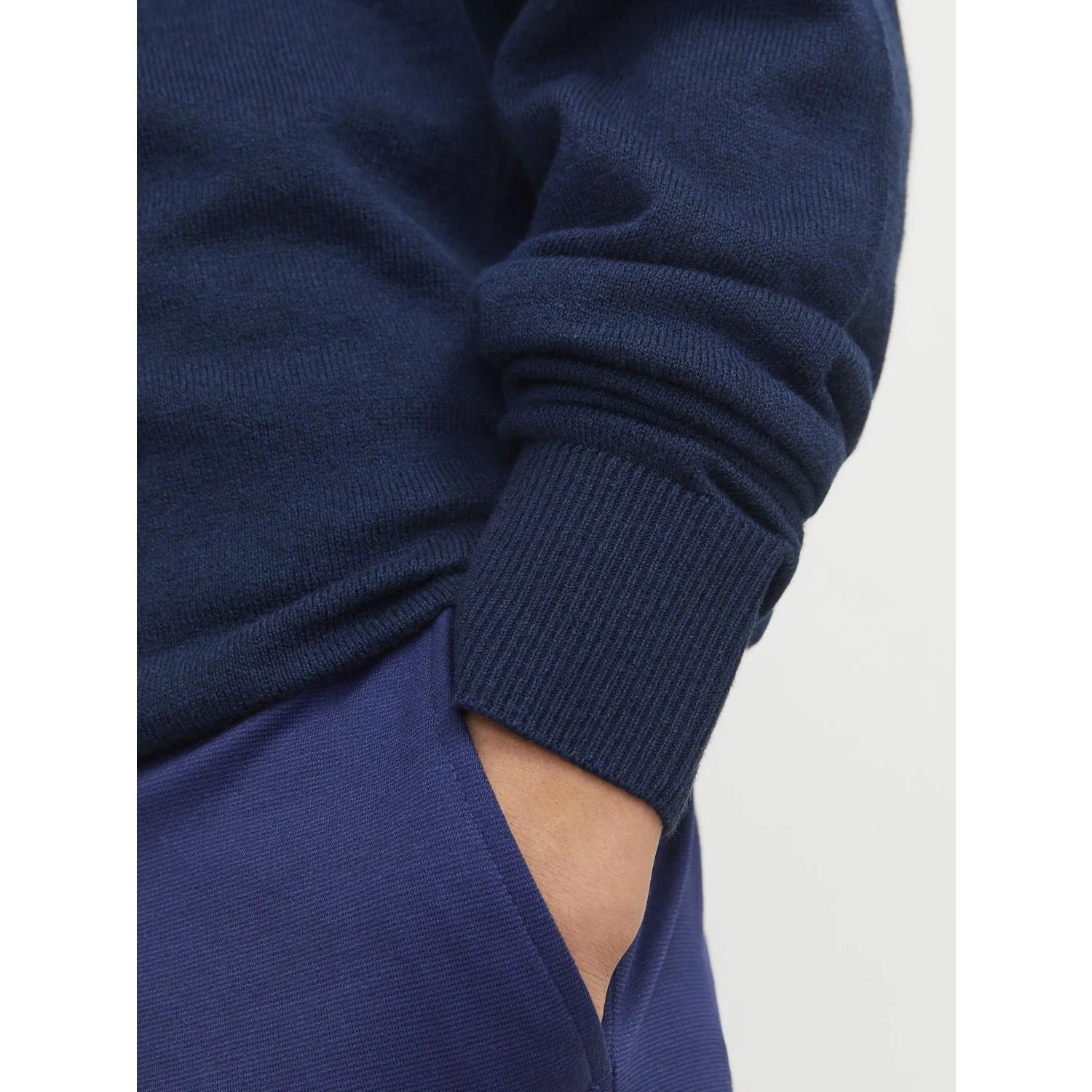 Jack & Jones Junior Navy Blazer Jjeemil Strik Half Zip Noos Jnr - Image 6
