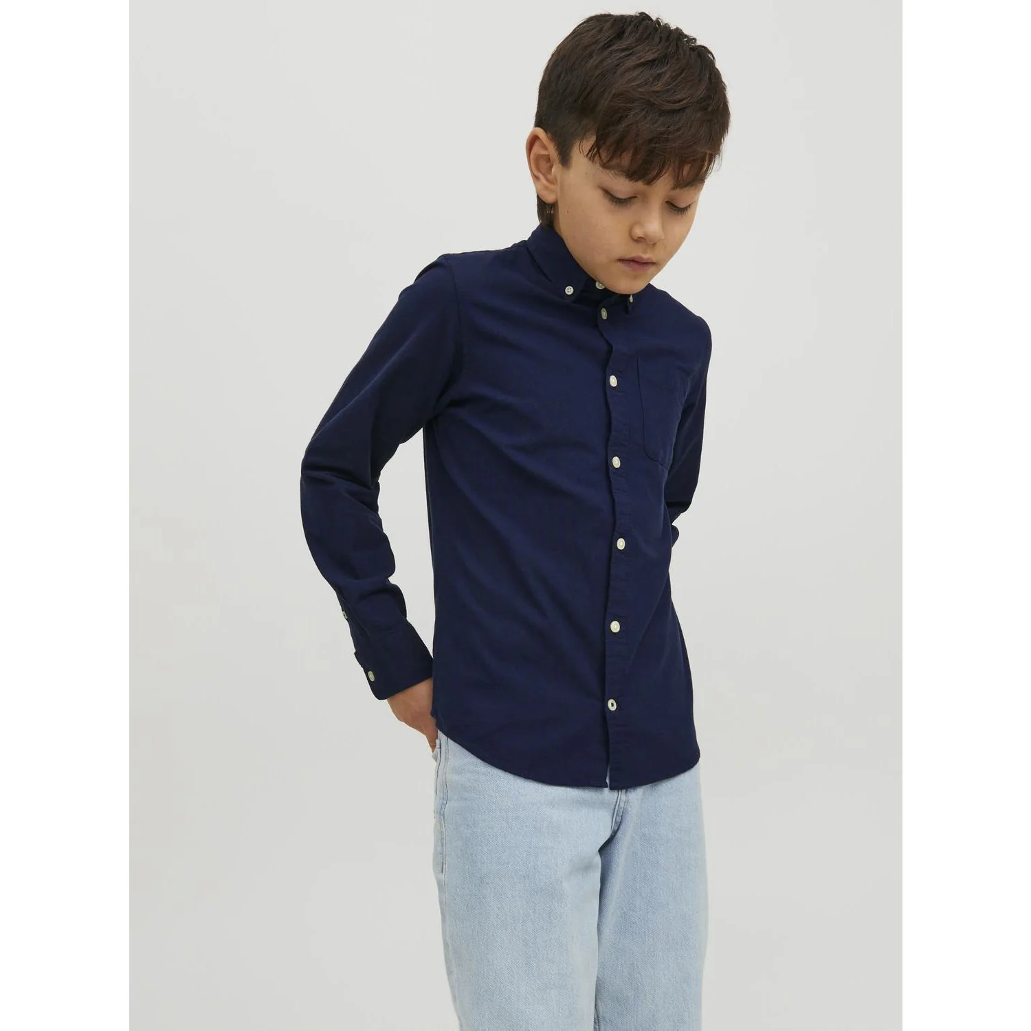 Jack & Jones Junior Navy Blazer Jjeoxford Skjorte L/S Noos Jnr - Image 2