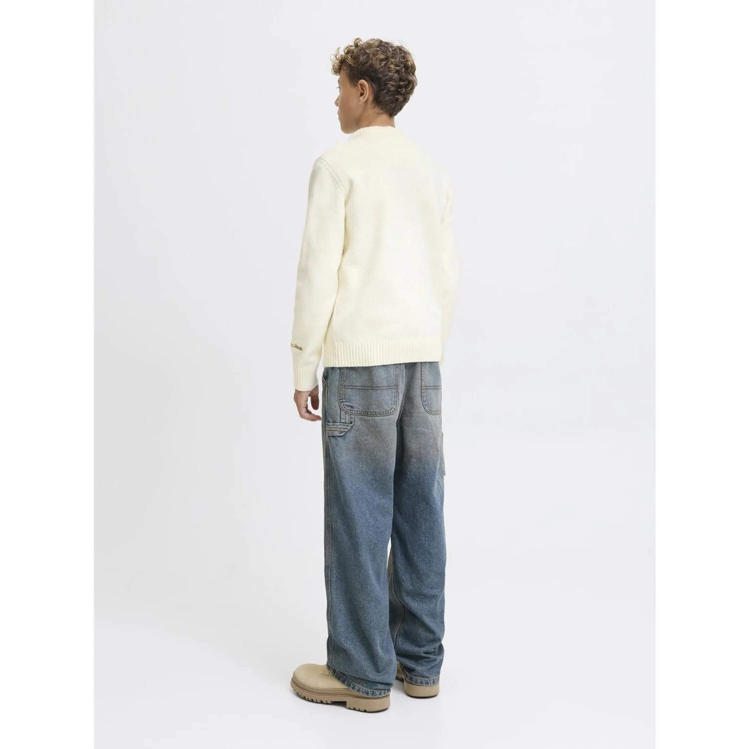 Jack & Jones Junior Sea Salt Jornorrebro Strik Crew Neck Ln Jnr - Image 10