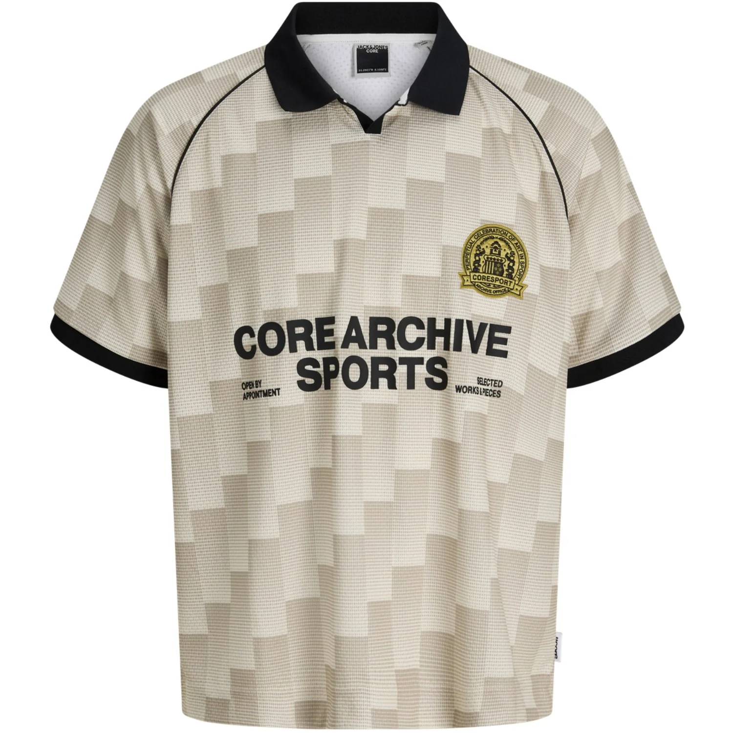 Jack & Jones Junior Sweet Corn AOP Jcobreeze Football AOP Mesh Tee Ss Jnr