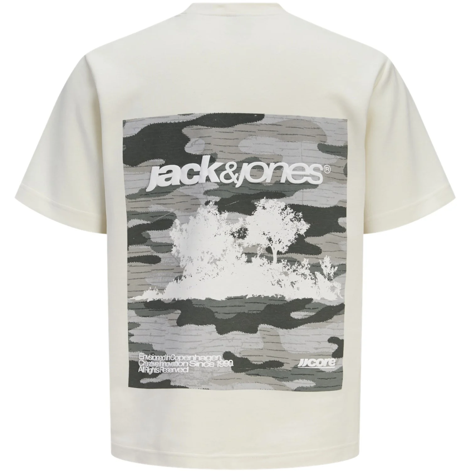 Jack & Jones Junior Sweet Corn Jcobreeze Back Print Tee Ss Cn Ea26 Jnr - Image 2