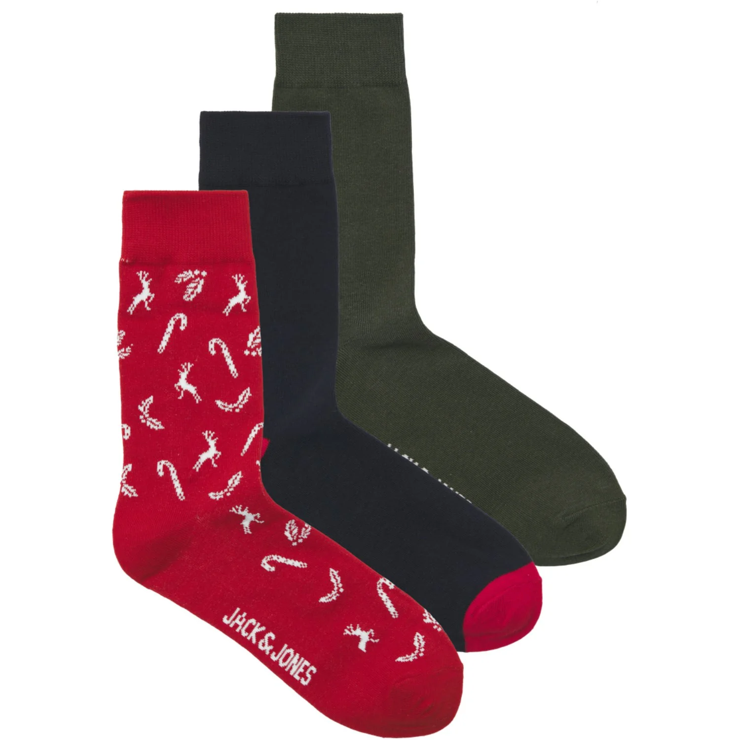 Jack & Jones Junior True Red Jaccane Strømper 3 Pak Jnr