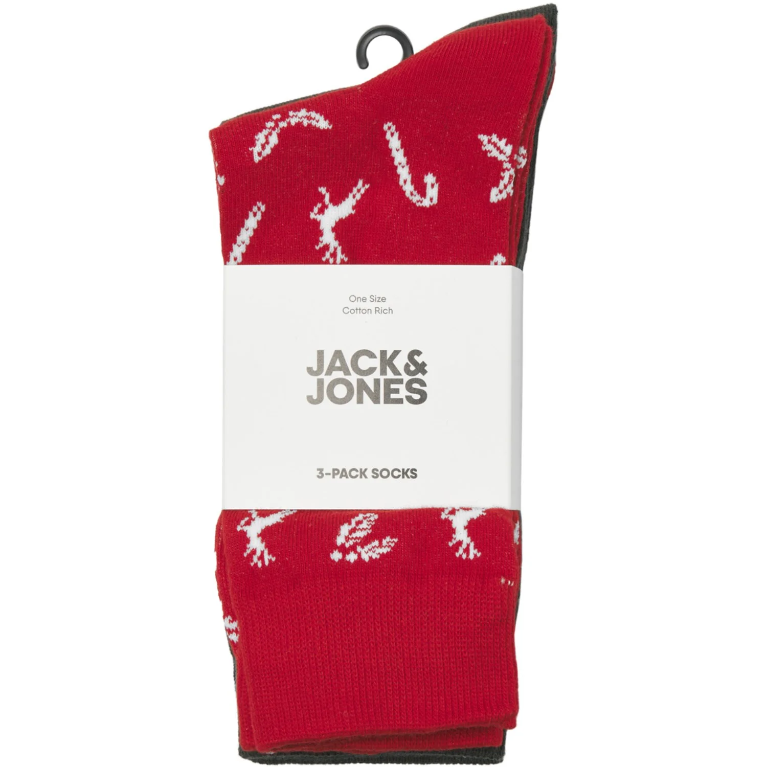 Jack & Jones Junior True Red Jaccane Strømper 3 Pak Jnr - Image 2