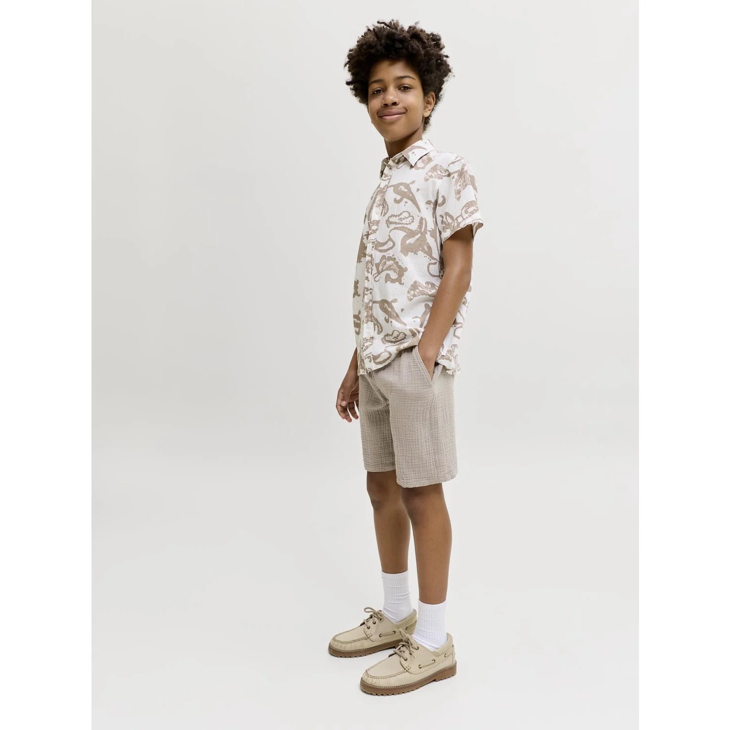 Jack & Jones Junior Vintage Khaki Jpstjaiden Patras Jogger Kort Srt Jnr - Image 4