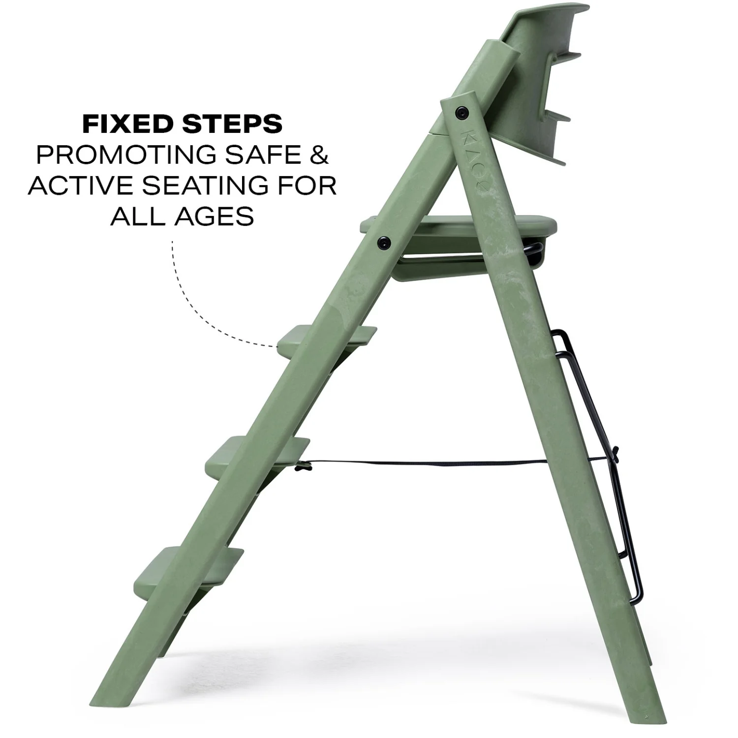 KAOS Mineral Green Klapp Højstol Recycled Med KLAPP® Sikkerhedsbøjle Og Bakke Bundle - Image 22