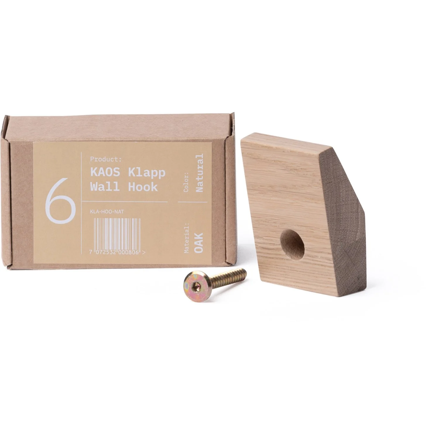 KAOS Natural Klapp Vægkrog Til Wooden + Recycled Stol - Image 7