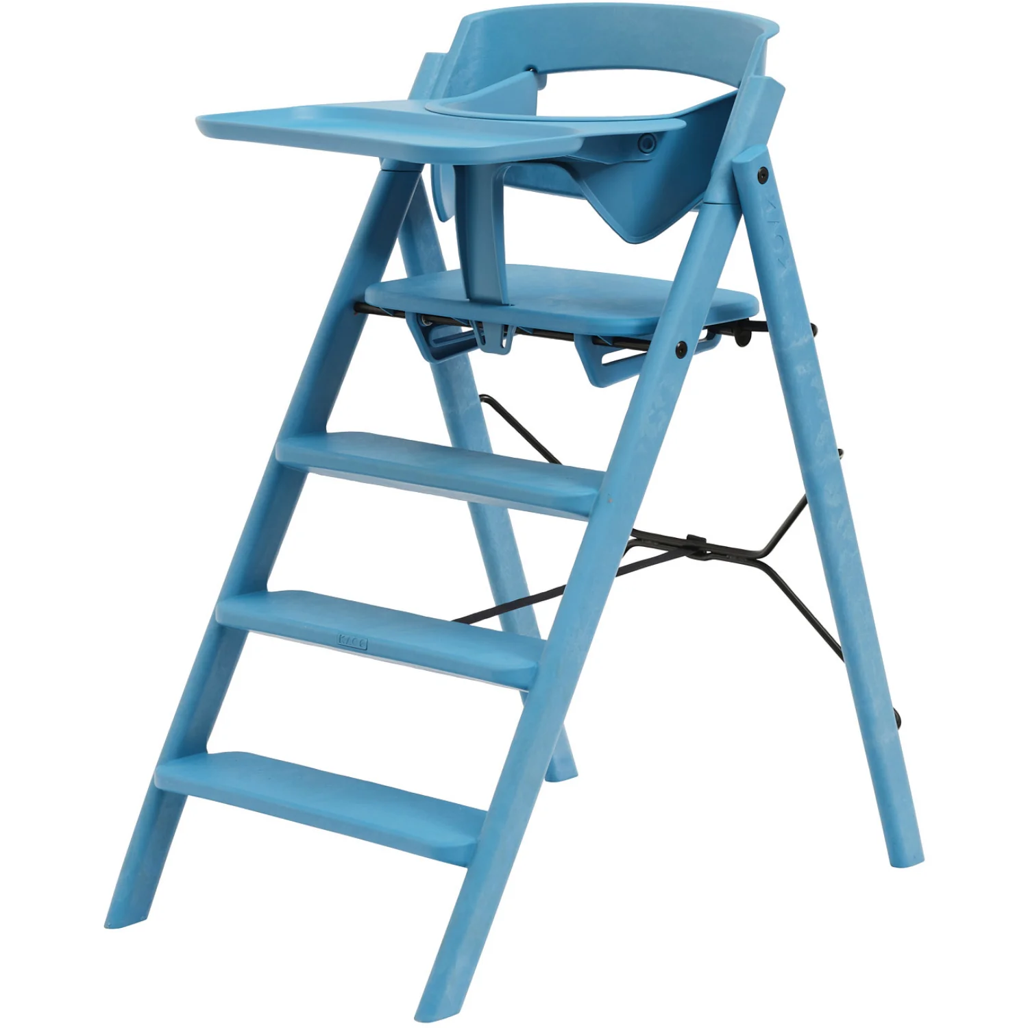 KAOS Swedish Blue Klapp Højstol Recycled Med KLAPP® Sikkerhedsbøjle Og Bakke Bundle - Image 3