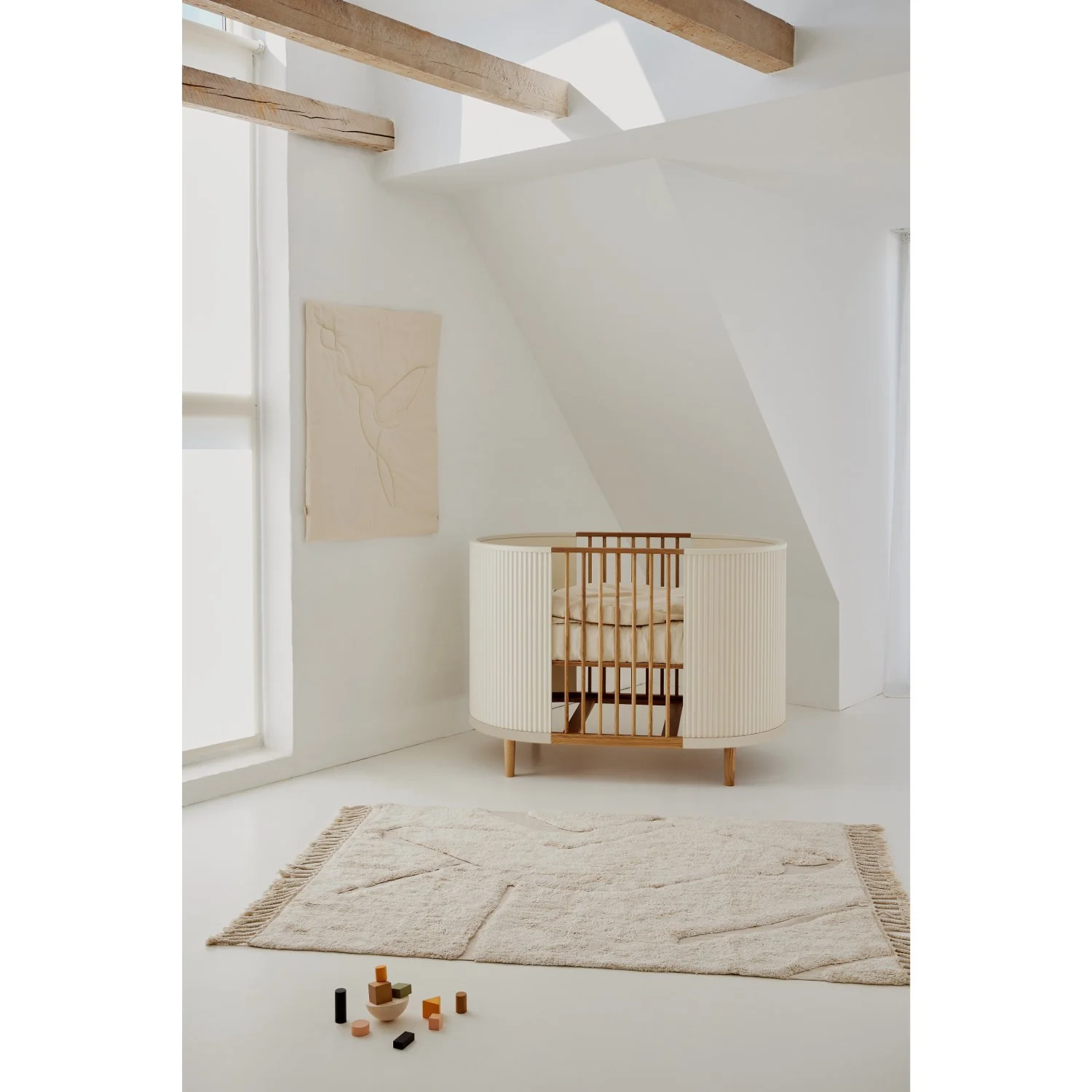 KAS Kopenhagen Cream Oak Kai Baby Cot - Image 4