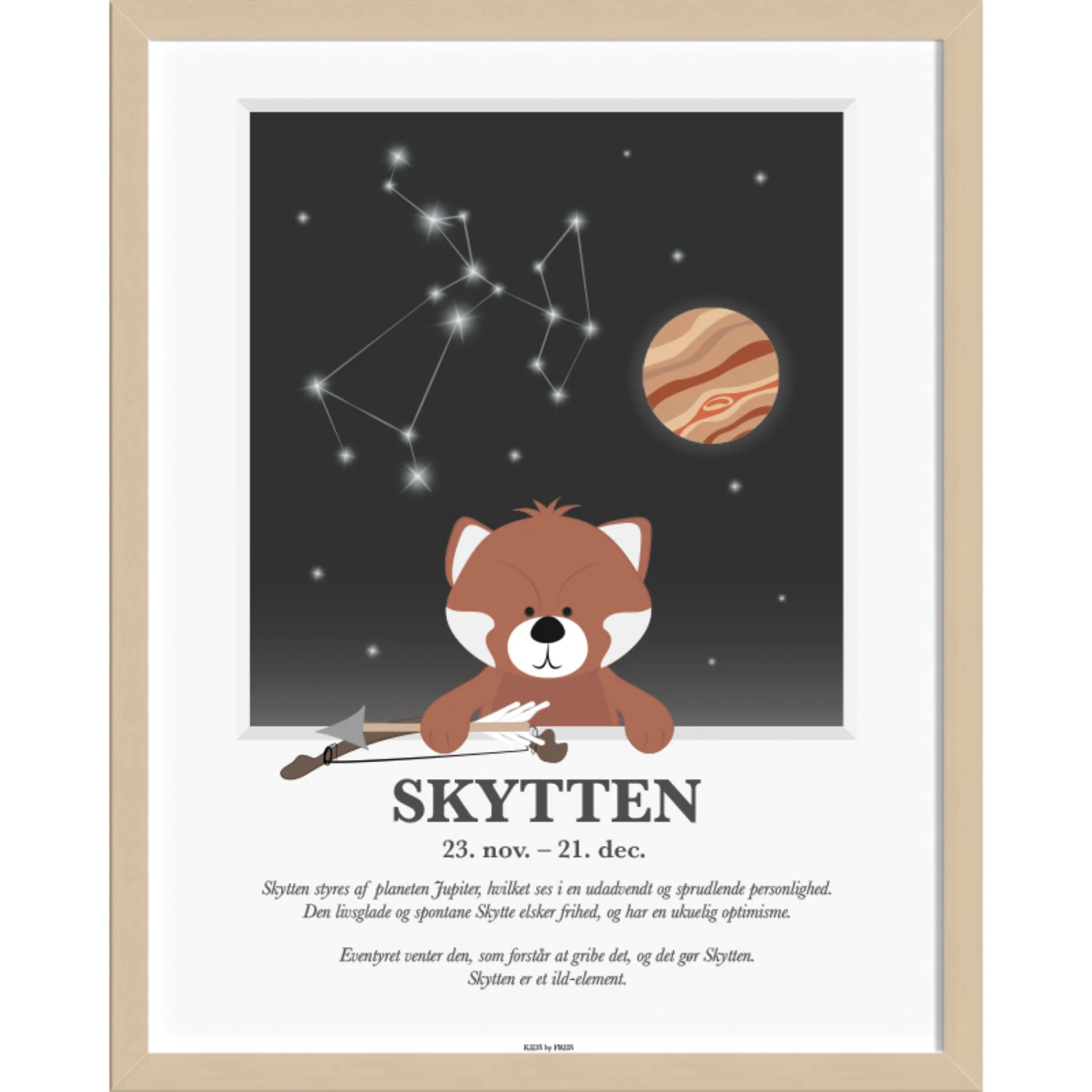 Kids by Friis A3 Plakat M. Stjernetegn, Skytten