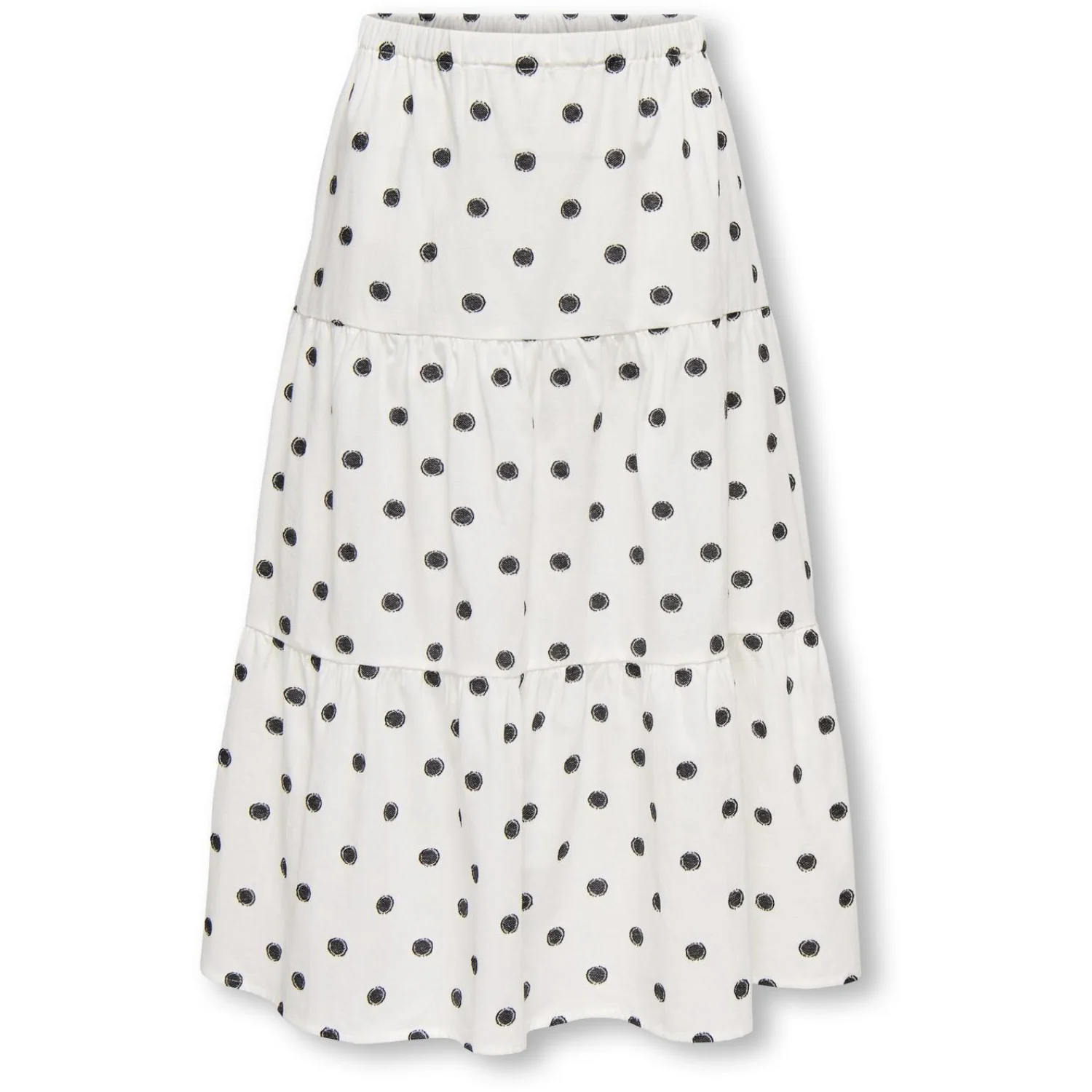 kids ONLY Cloud Dancer Black Dots Kogsweta Long Nederdel Wvn