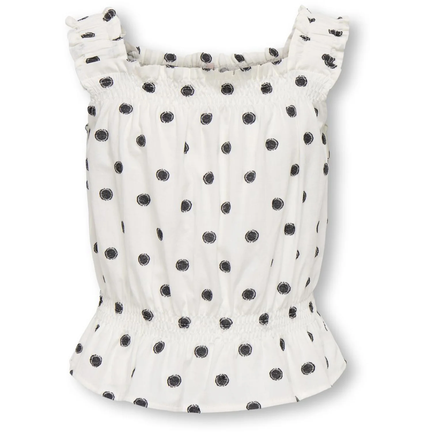kids ONLY Cloud Dancer Black Dots Kogsweta Sl Top Wvn