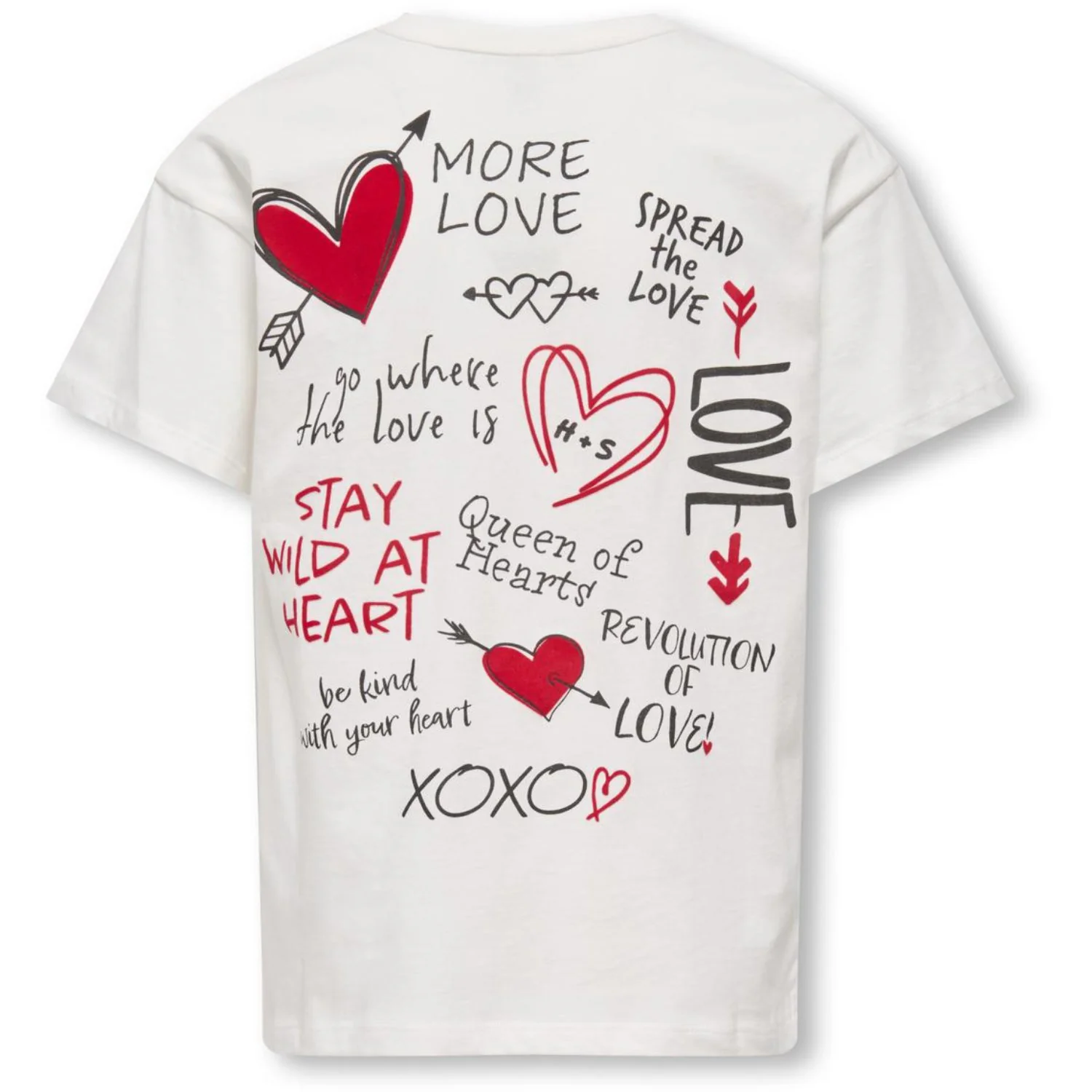 kids ONLY Cloud Dancer Love Kogeros Life S/S Loose Print Top Jrs - Image 2