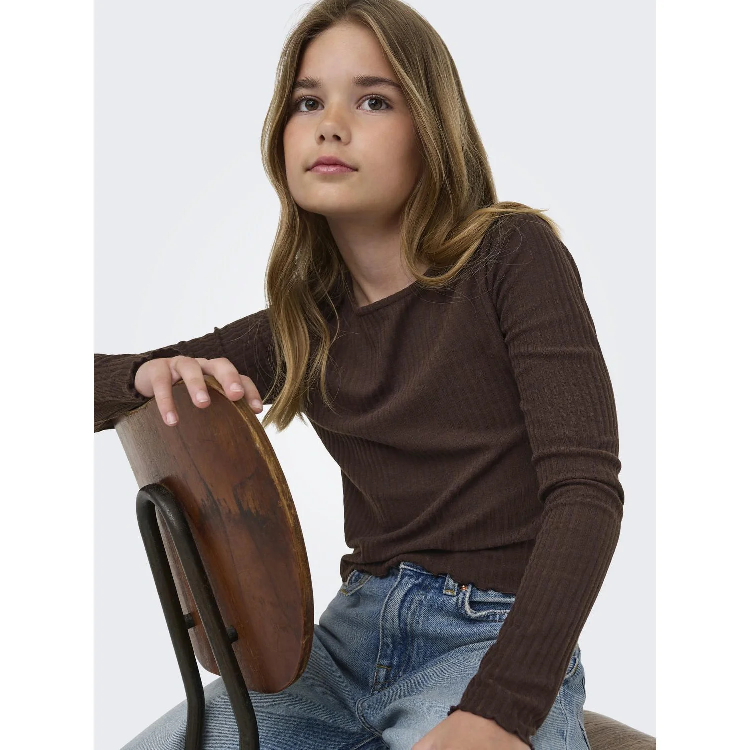 kids ONLY Coffee Bean Kognella L/S O-Neck Top Jrs Noos - Image 3