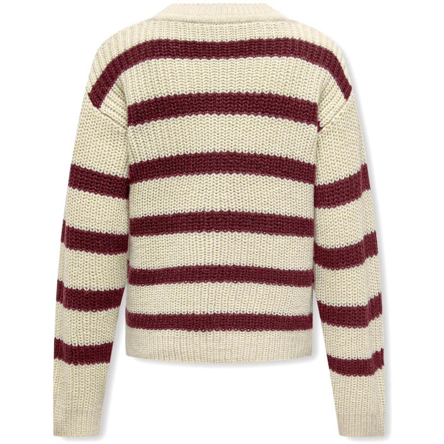 kids ONLY Eggnog Cabernet Kogjusty L/S Stripe Pullover Knt Noos - Image 3