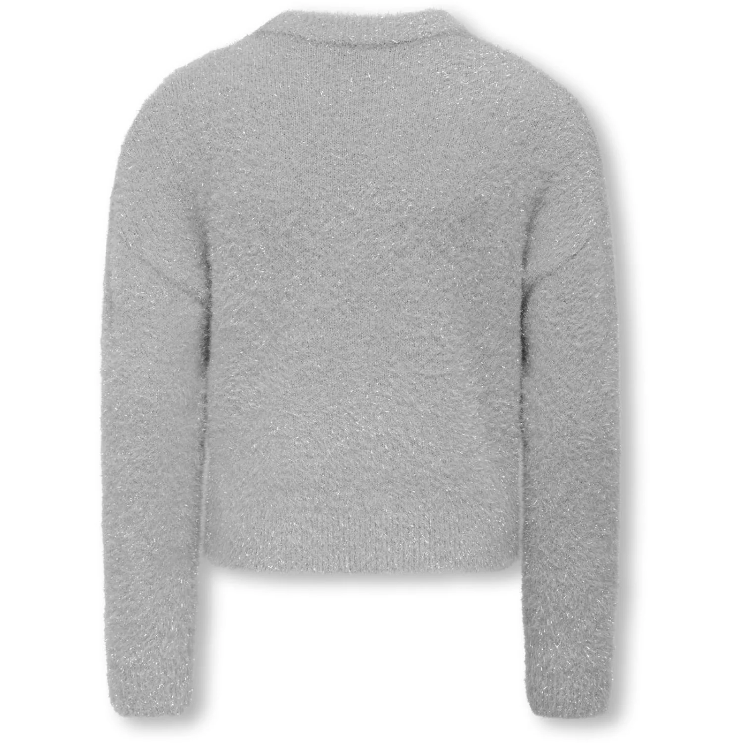 kids ONLY Light Grey Melange Silver Glitter Kogpiumo Glitter L/S O-Neck Knt - Image 3