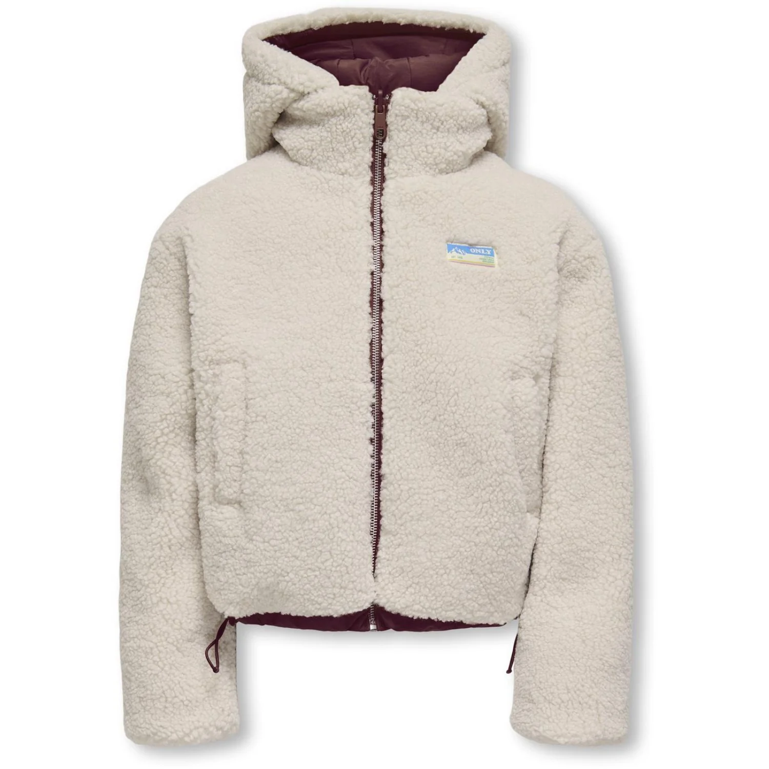kids ONLY Mauve Wine Kogmaria Life Reversib Puffer Jakke Otw - Image 2