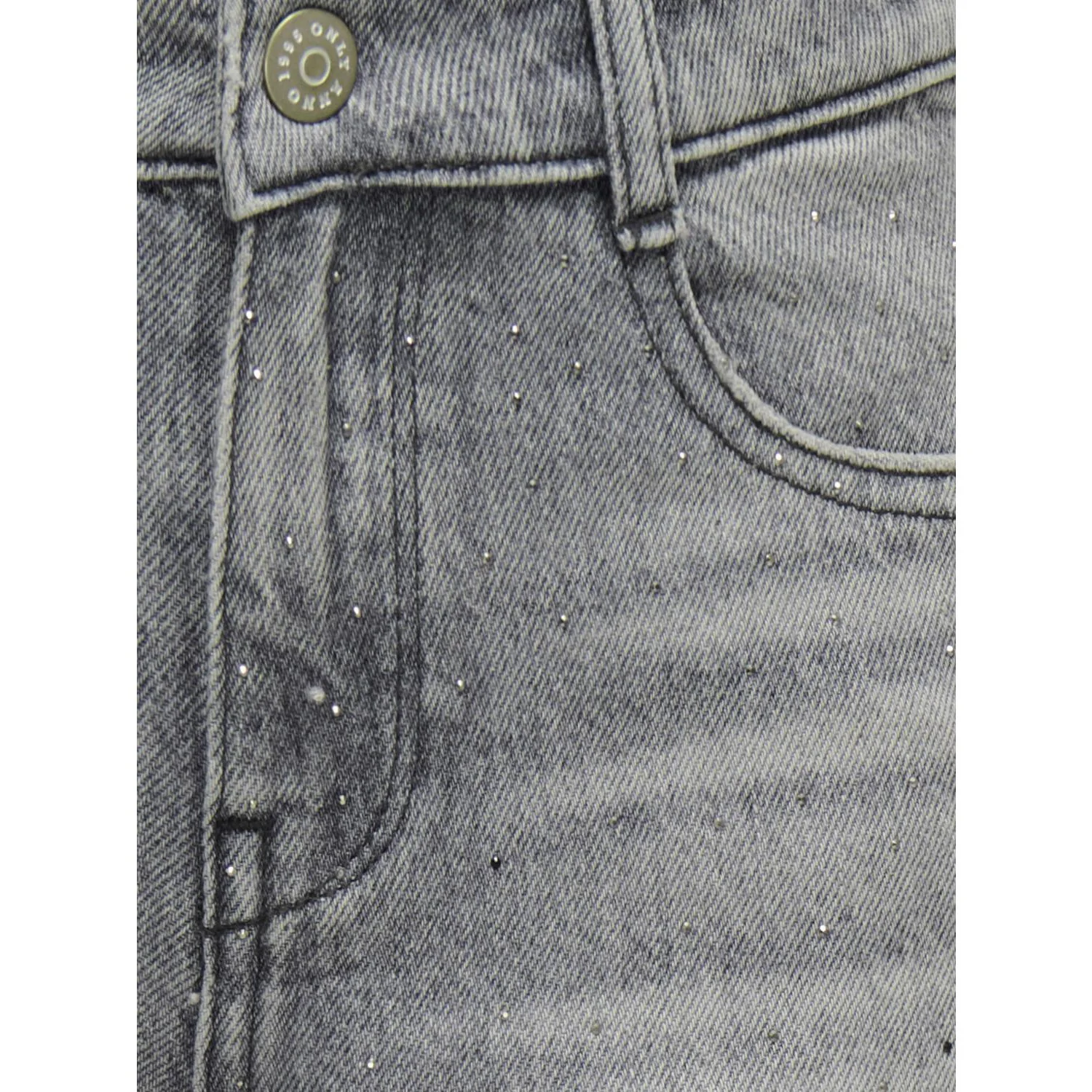 kids ONLY Medium Grey Denim Kogcobain Reg Wide Rhinestone Dnm - Image 2
