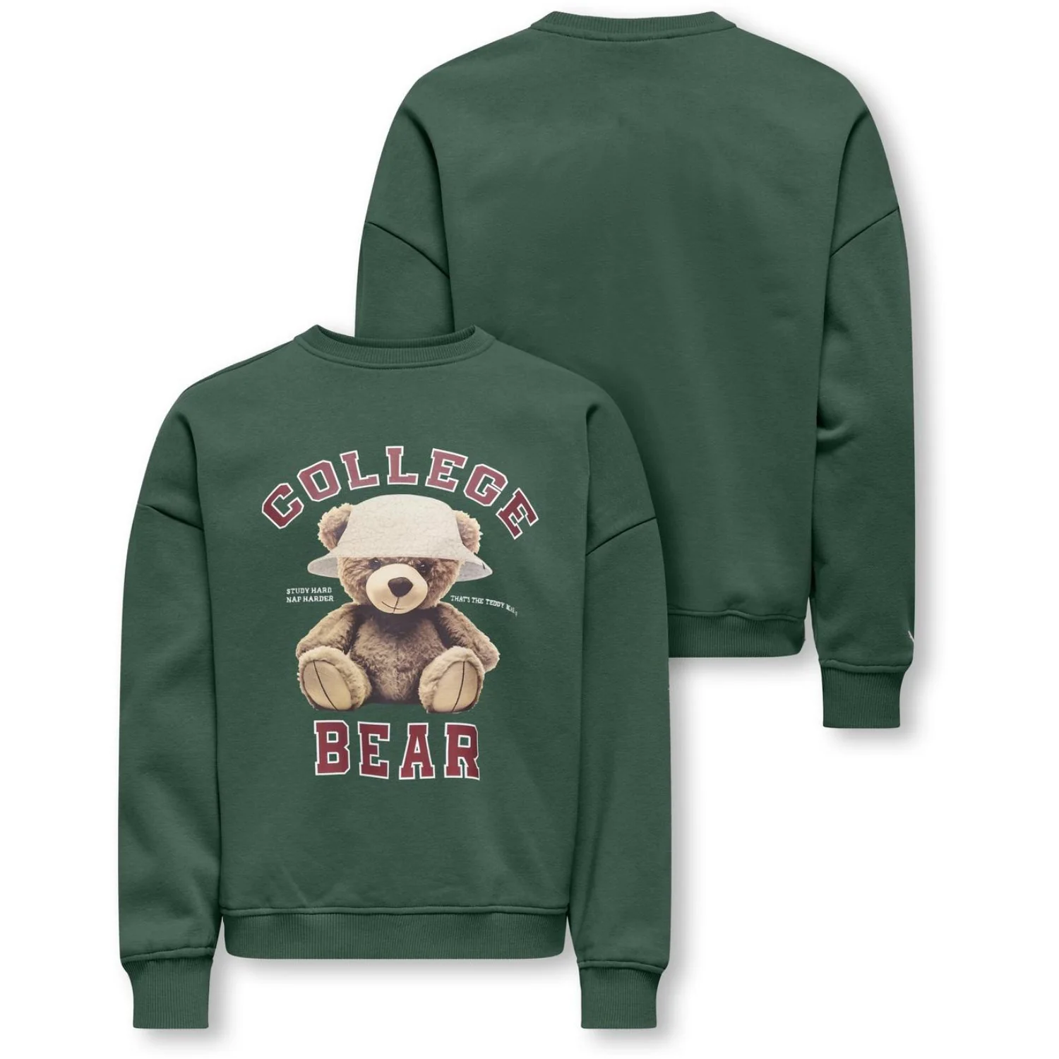 kids ONLY Pineneedle Collage Kogbila L/S Ovz Bjørn O-Neck Swt Noos