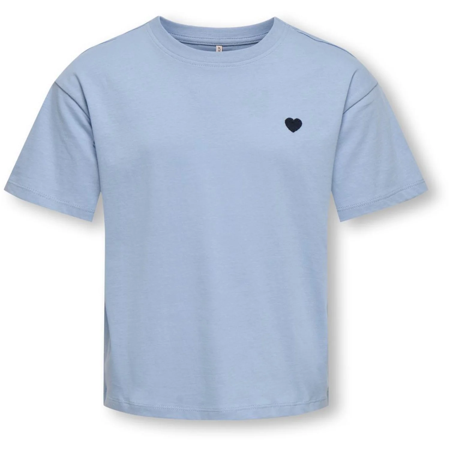 kids ONLY Soft Chambray Heart Emb/Night Sky Kogmaiken Life Cropheart Ss Top Jrs Noos